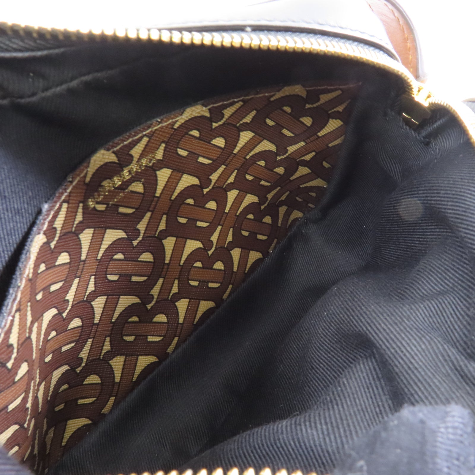 BURBERRY 【激減優惠】塗層帆布Shoulder Bag金扣肩背袋啡色