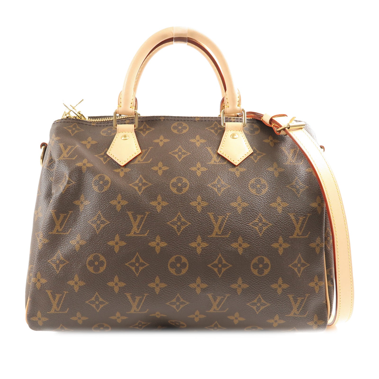 LOUIS VUITTON Monogram Speedy Bandouliere 30金扣手挽肩背兩用袋