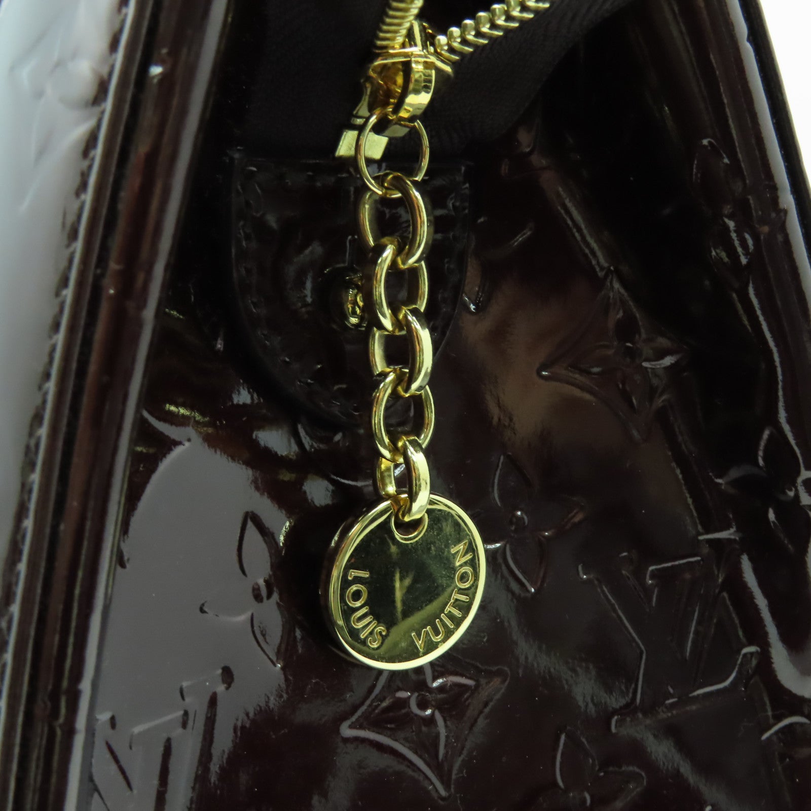 LOUIS VUITTON 【激減優惠】Monogram Vernis BREA GM金扣手挽肩背兩用袋紅酒色