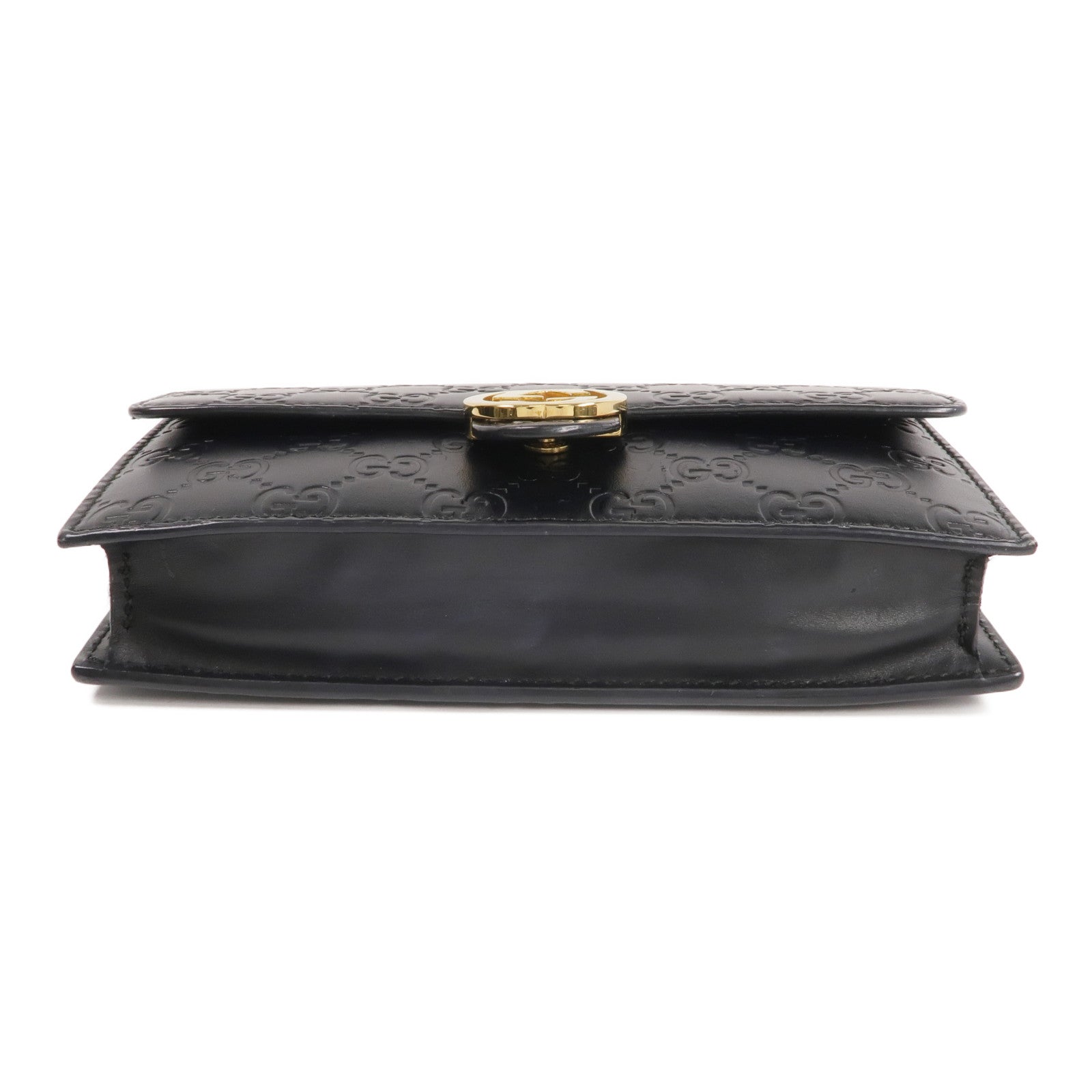 GUCCI 牛皮皮革Chain Shoulder Bag金扣鏈帶肩背袋