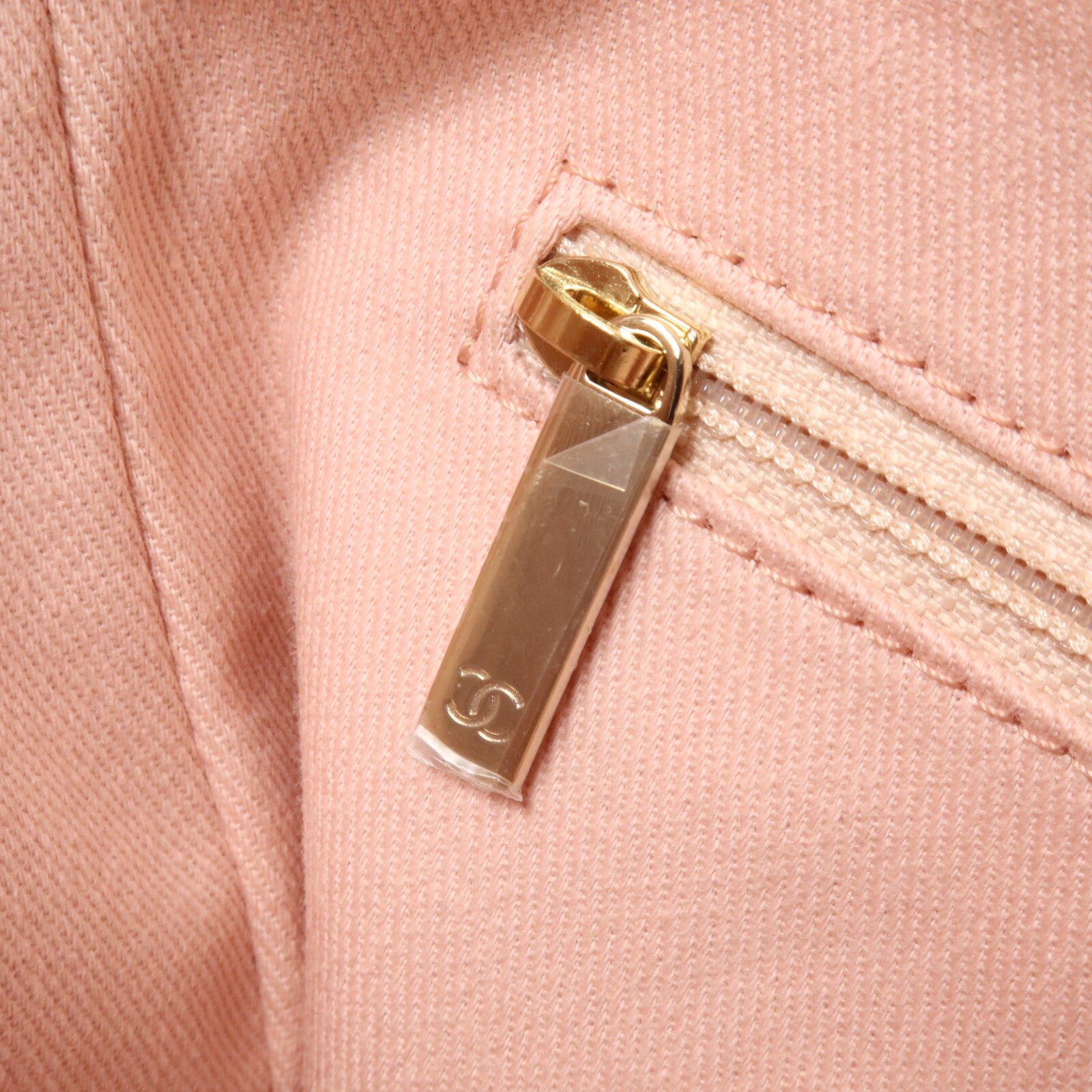 CHANEL 帆布Deauville Tote鏈帶肩背袋