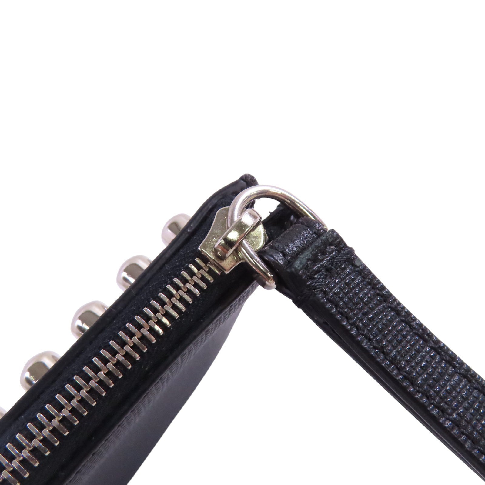 FENDI 【激減優惠】塗層皮革Studded Karlito Clutch Pouch銀扣手拿包