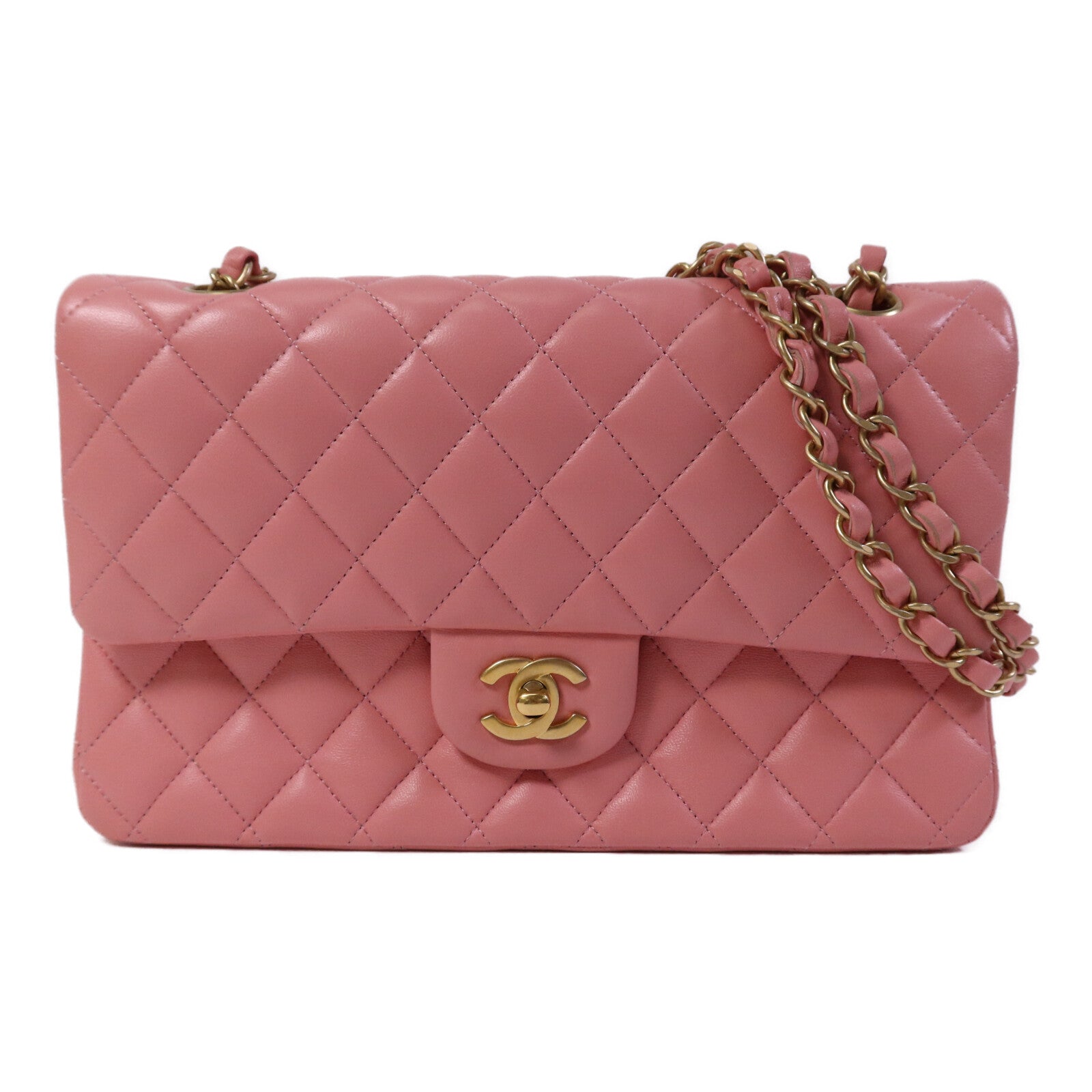 CHANEL 【激減優惠】羊皮皮革Classic 25金扣鏈帶手挽肩背兩用袋