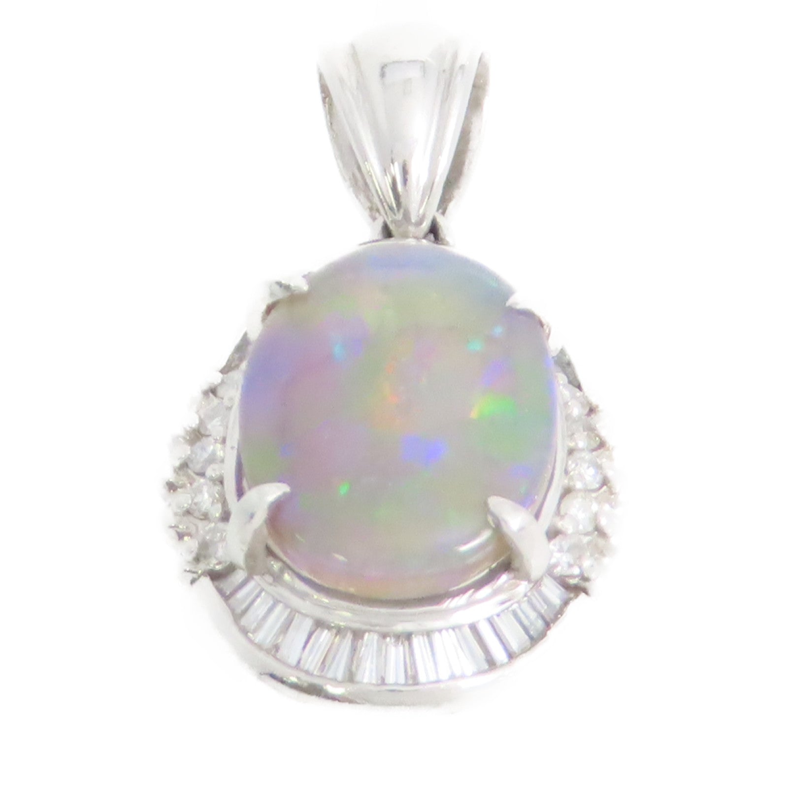 JEWELRY PT900鉑金/蛋白石Opal Pendant Top吊墜頭扣