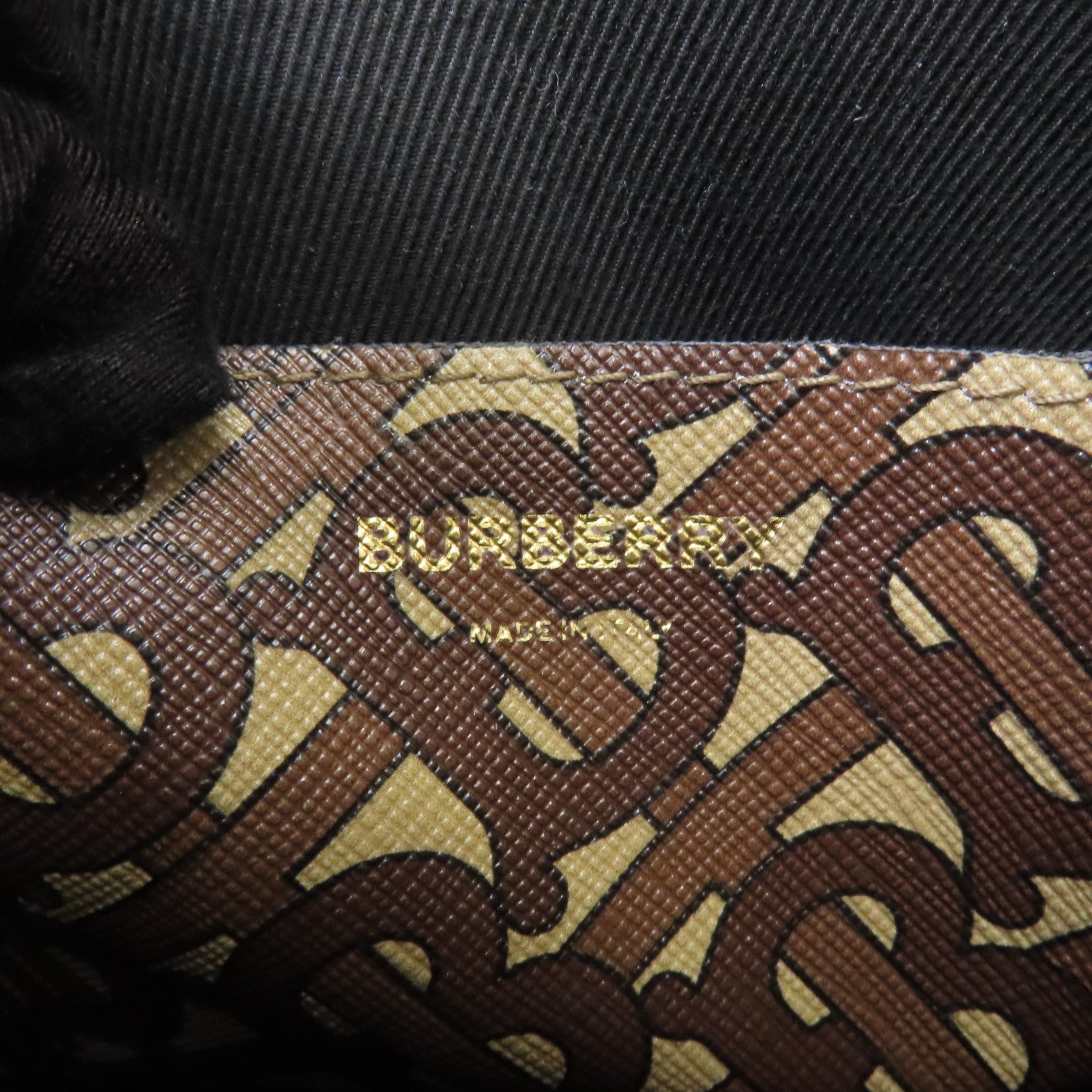 BURBERRY 【激減優惠】塗層帆布Shoulder Bag金扣肩背袋啡色