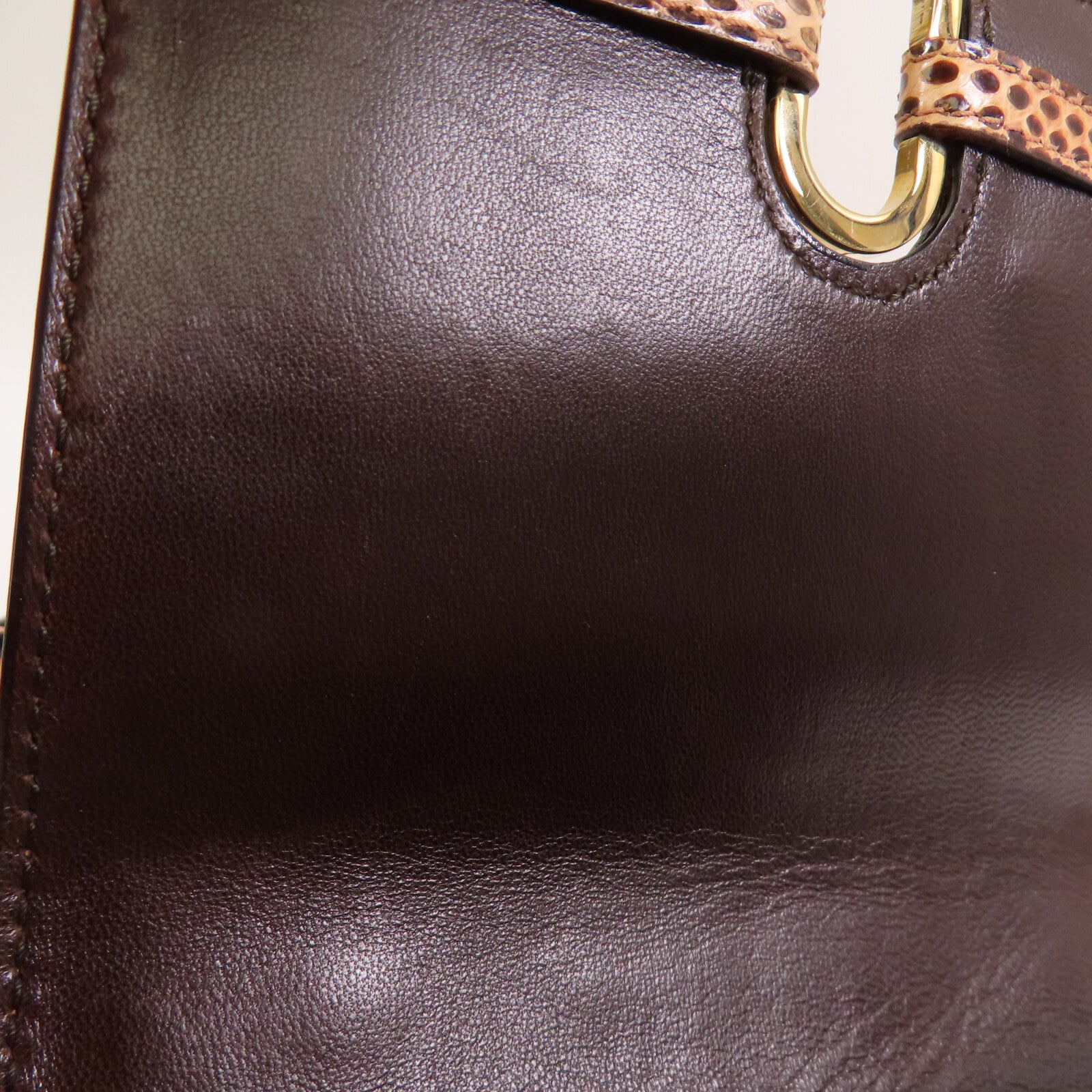 GUCCI 【激減優惠】蛇皮皮革Hand Bag金扣手挽袋