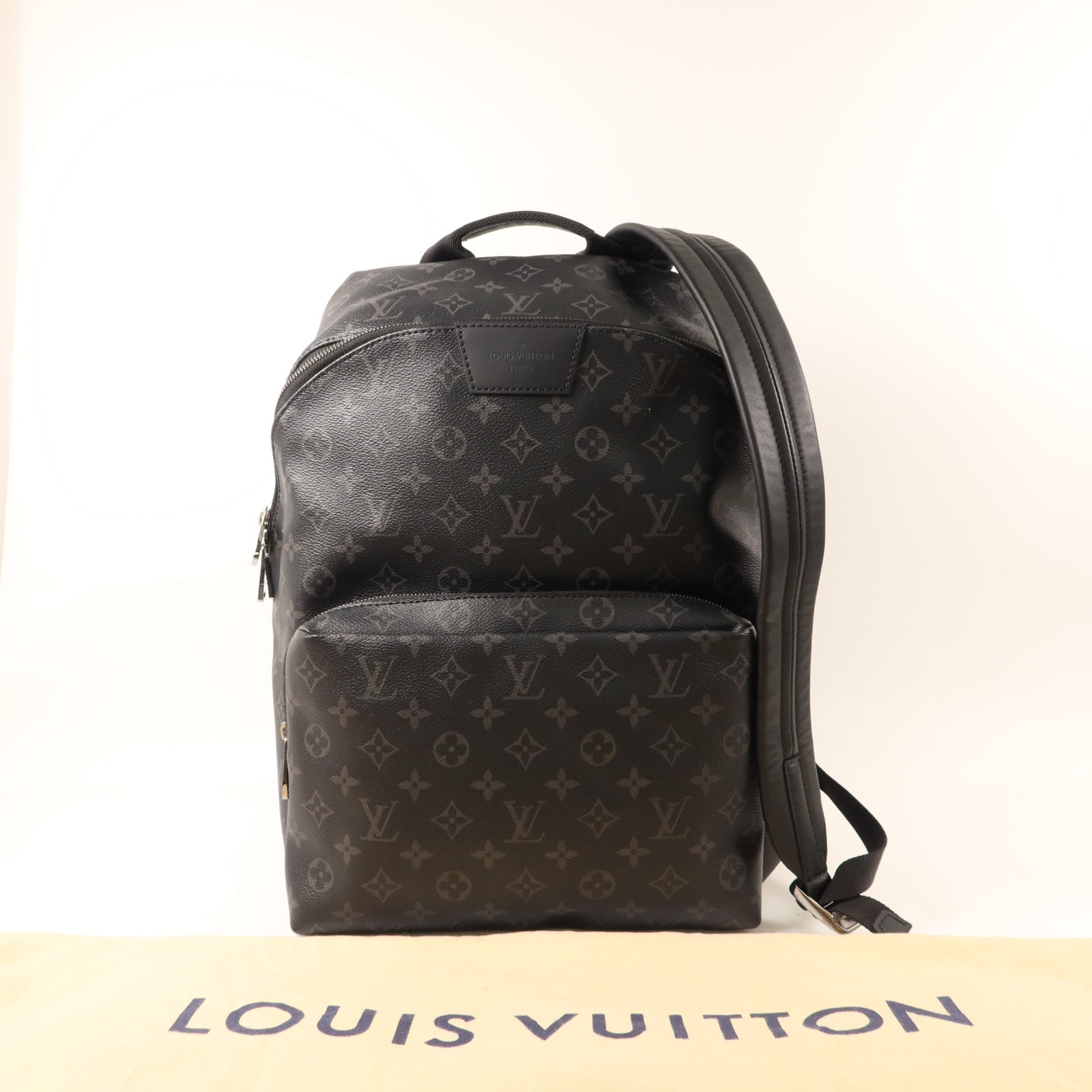 LOUIS VUITTON Monogram Eclipse Discovery PM銀扣背包