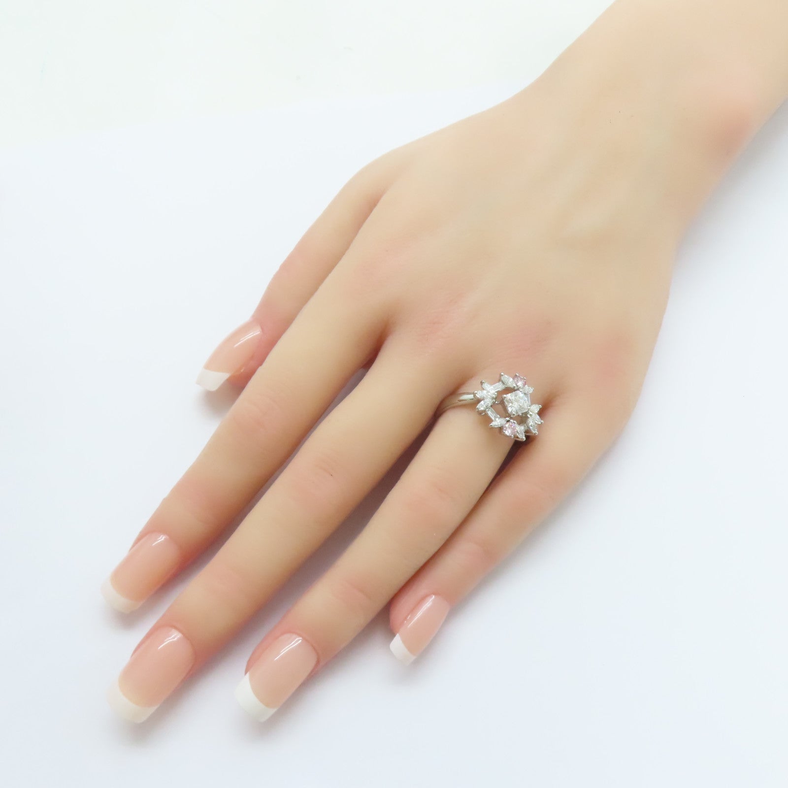 JEWELRY PT900鉑金Diamond Ring 0.55ct鑽石/0.78ct鑚石戒指US#9.5