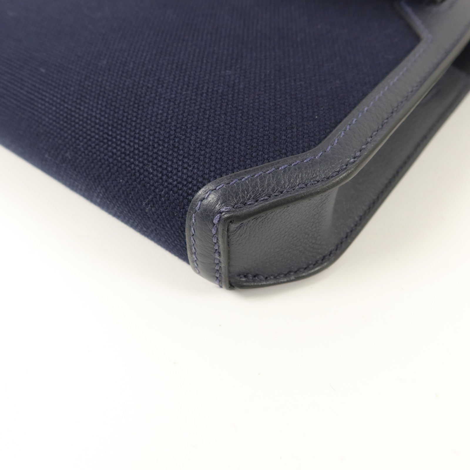 HERMES Woolycot/Togo皮革Kelly Depeches 25手拿包Navy