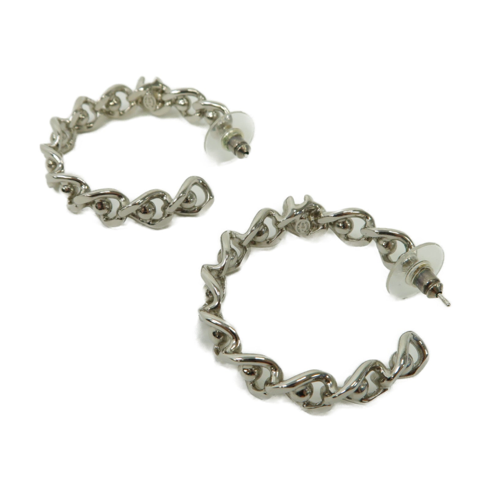 CHANEL 金屬Hoop Earrings耳環銀色
