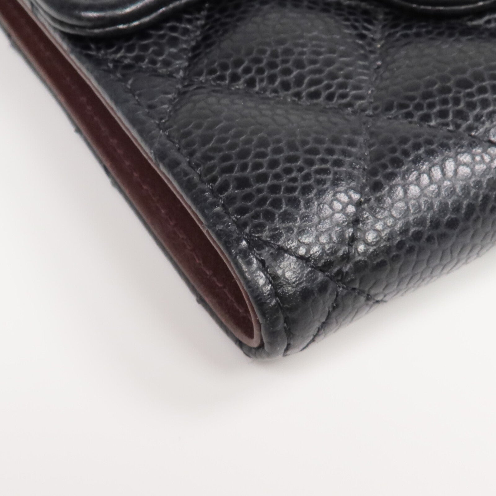CHANEL 牛皮皮革Wallet金扣錢包