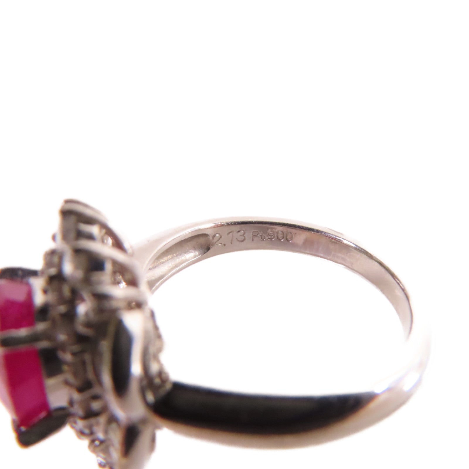 JEWELRY 【激減優惠】PT900鉑金/2.13ct紅寶石/0.84ct鑽石Ruby Ring戒指US#5.5
