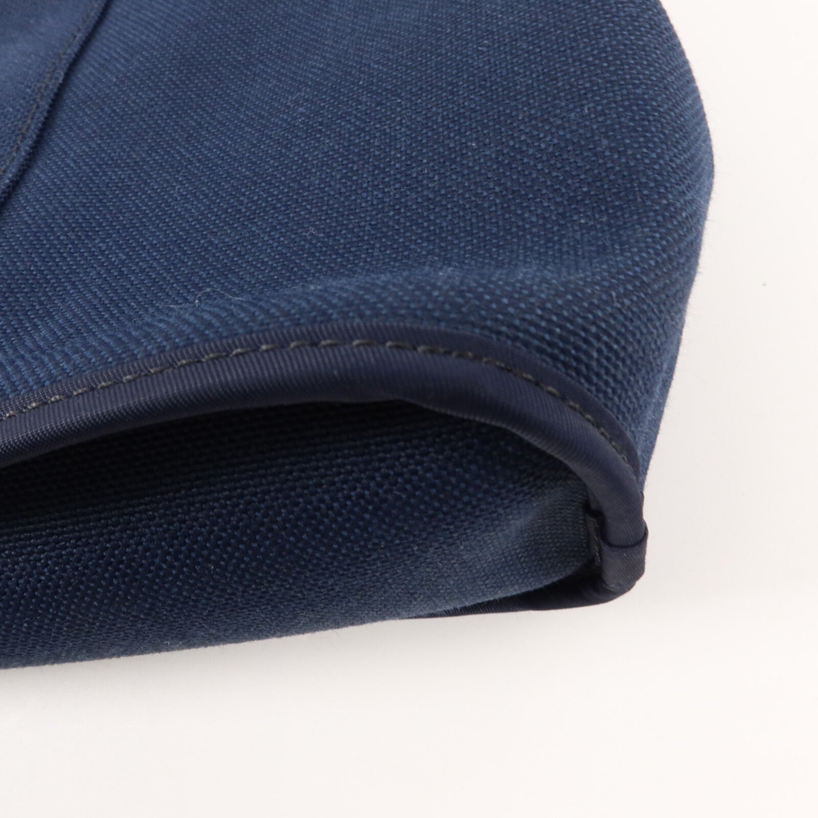 HERMES 帆布Cabag PM手挽肩背兩用袋Bleu Indigo