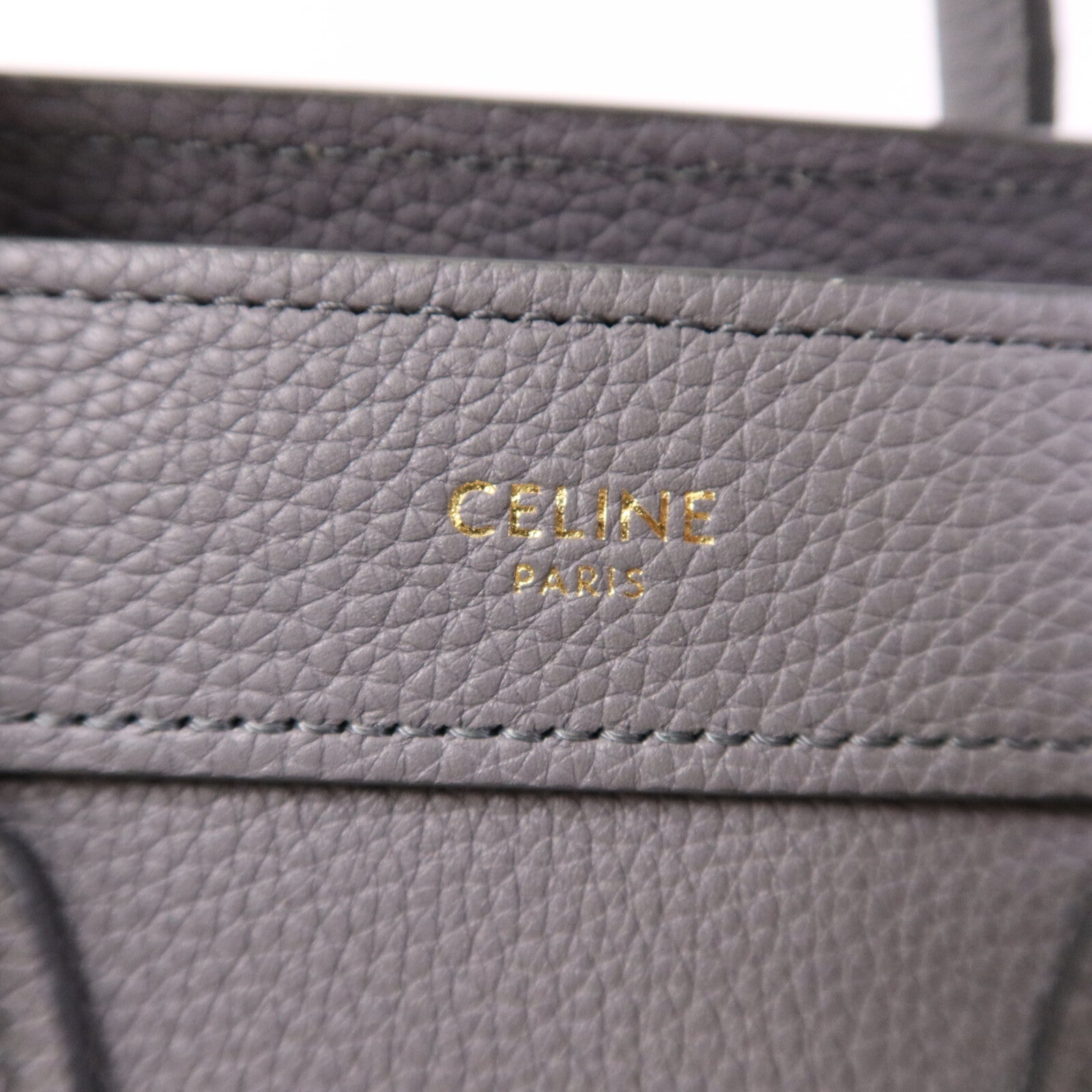 CELINE 牛皮皮革Nano Luggage金扣手挽肩背兩用袋