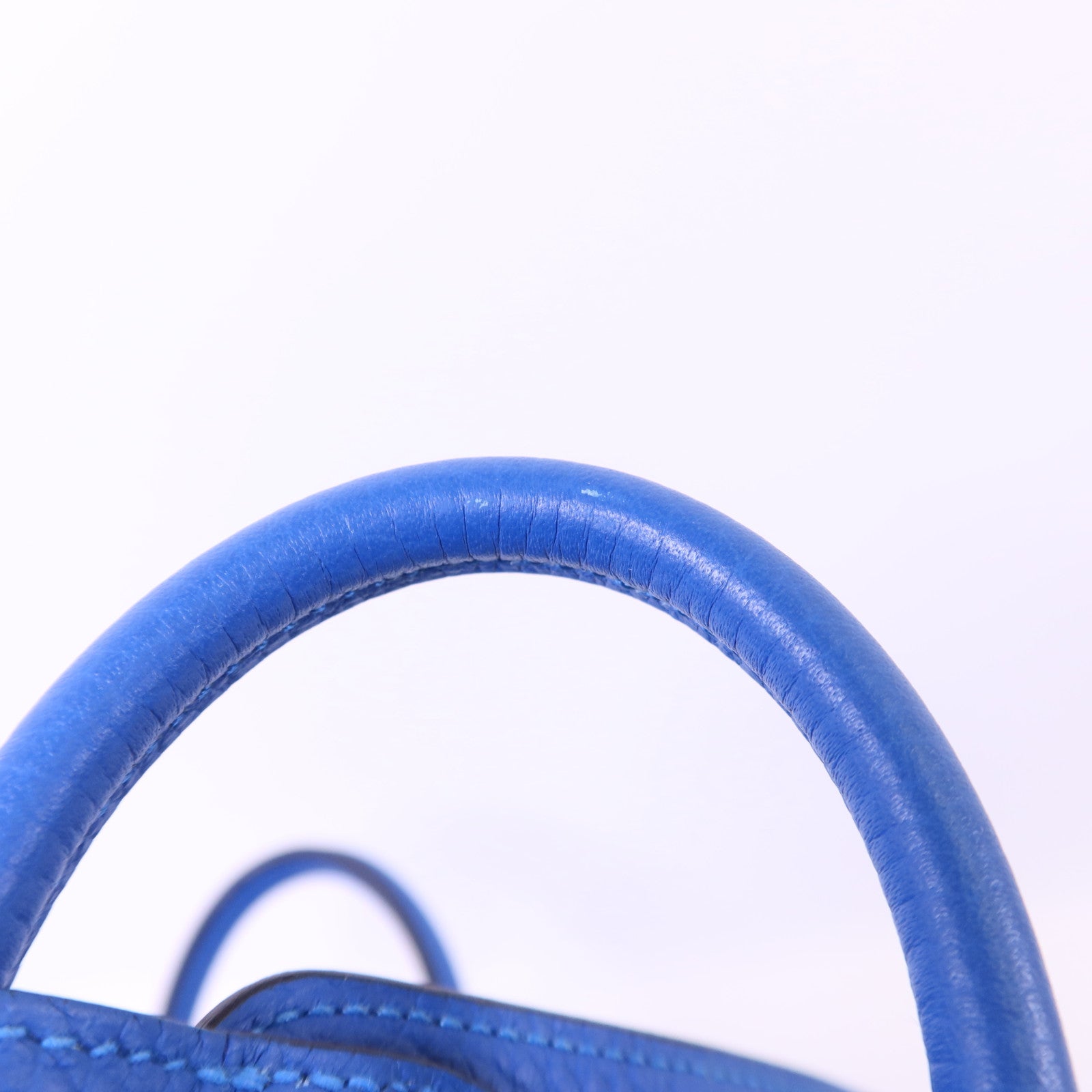 HERMES Clemence皮革Mini Lindy銀扣手挽肩背兩用袋Bleu Hydra