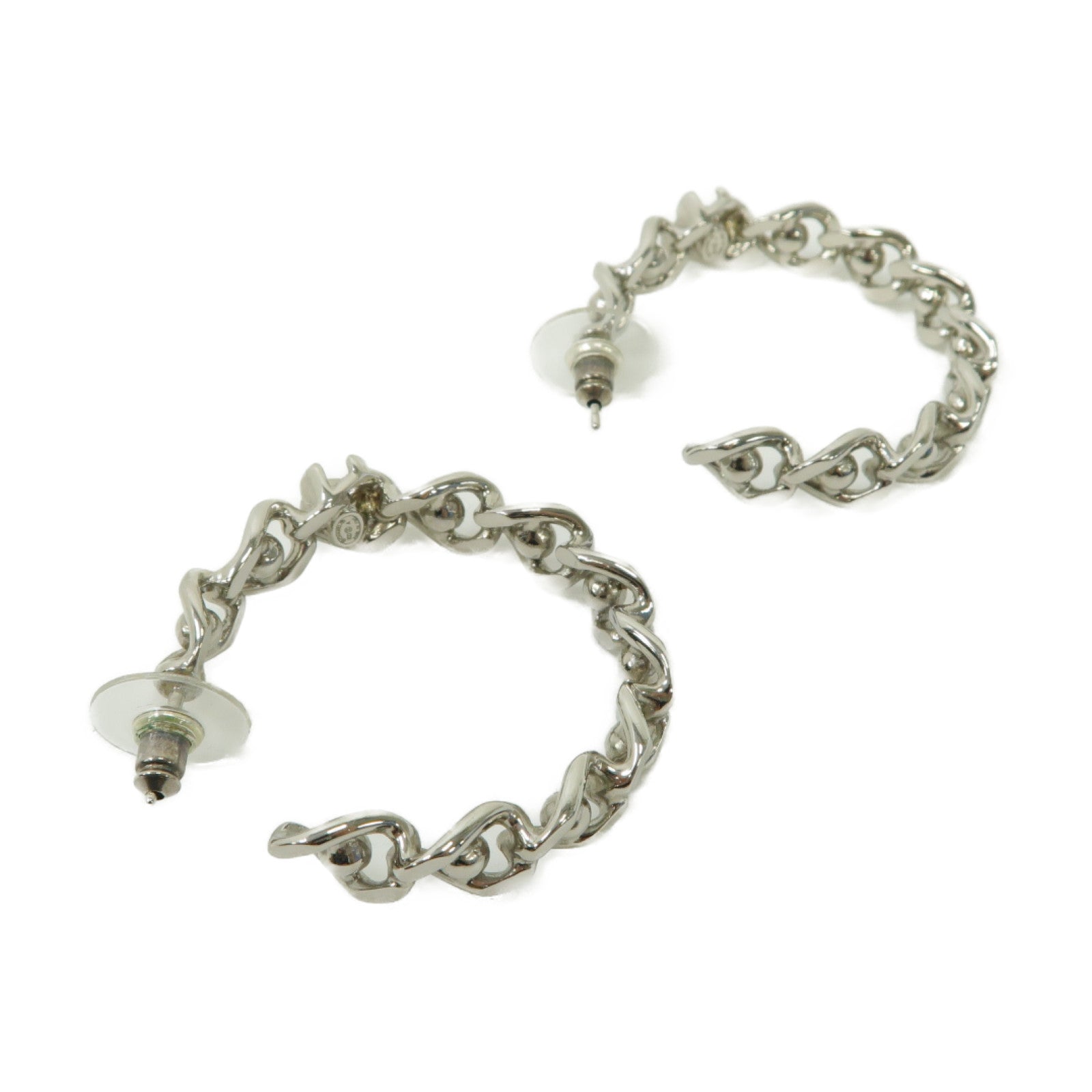 CHANEL 金屬Hoop Earrings耳環銀色