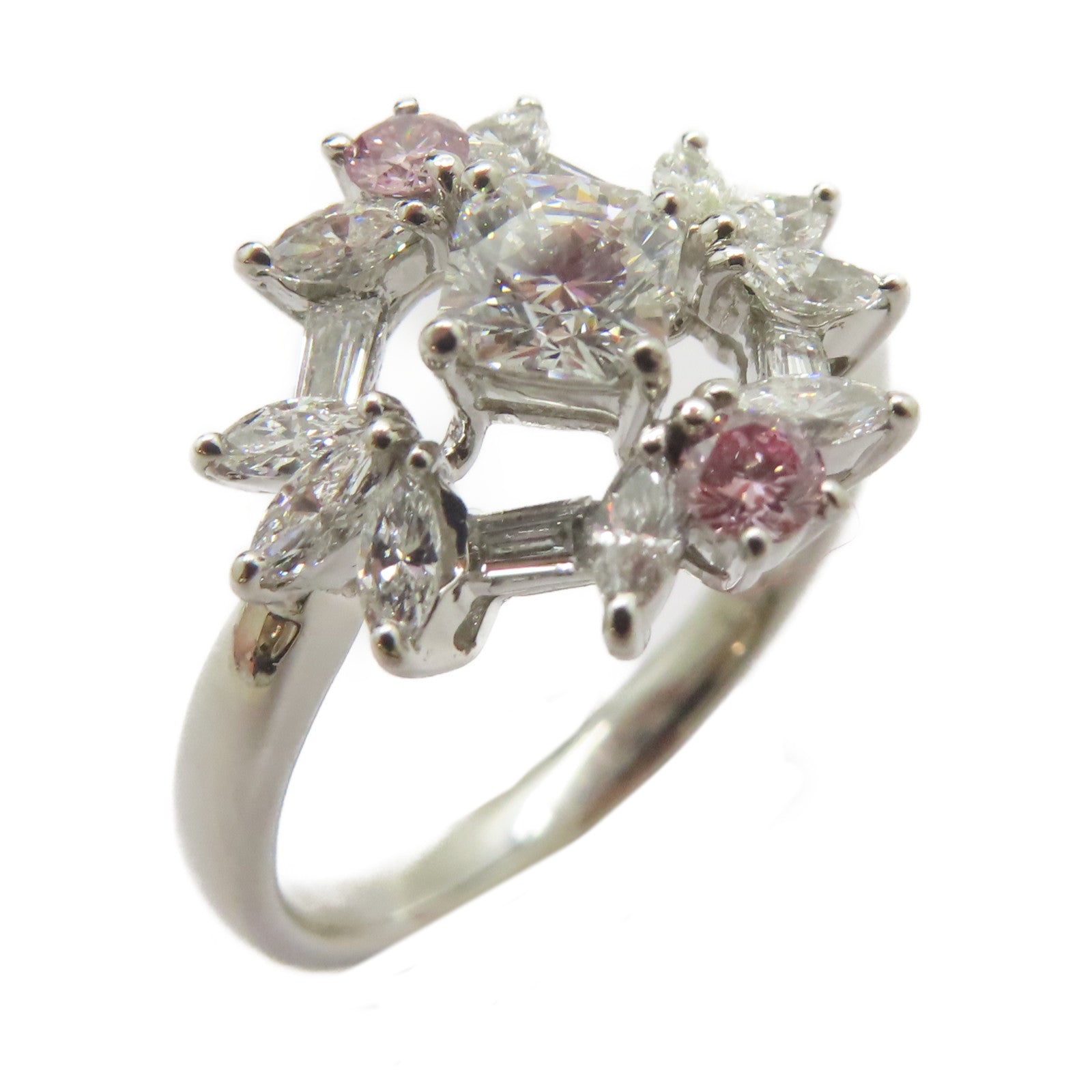 JEWELRY PT900鉑金Diamond Ring 0.55ct鑽石/0.78ct鑚石戒指US#9.5