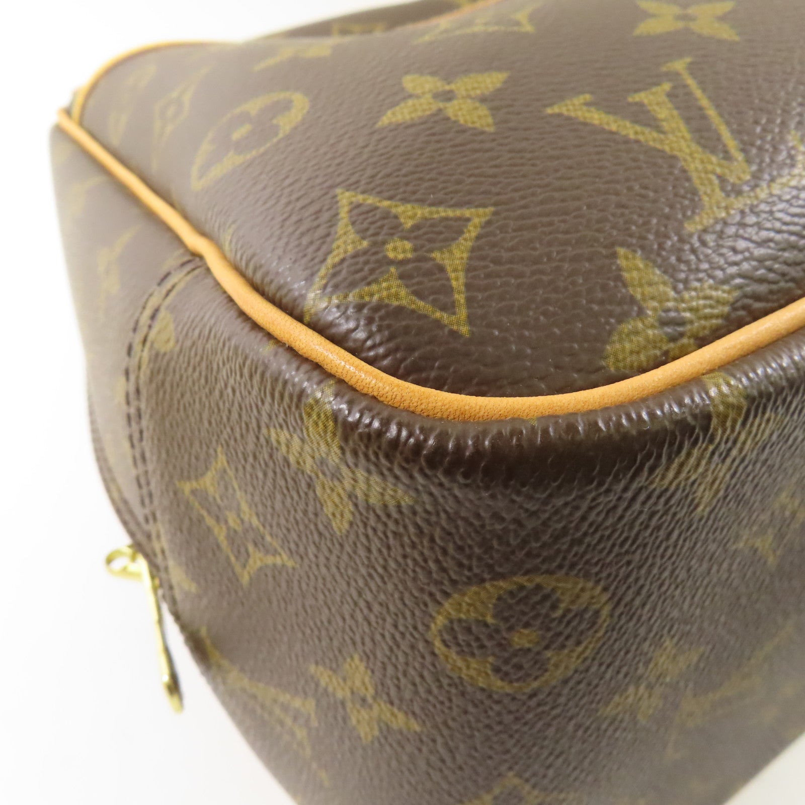 LOUIS VUITTON【激減優惠】 Monogram Deauville金扣手挽袋棕色