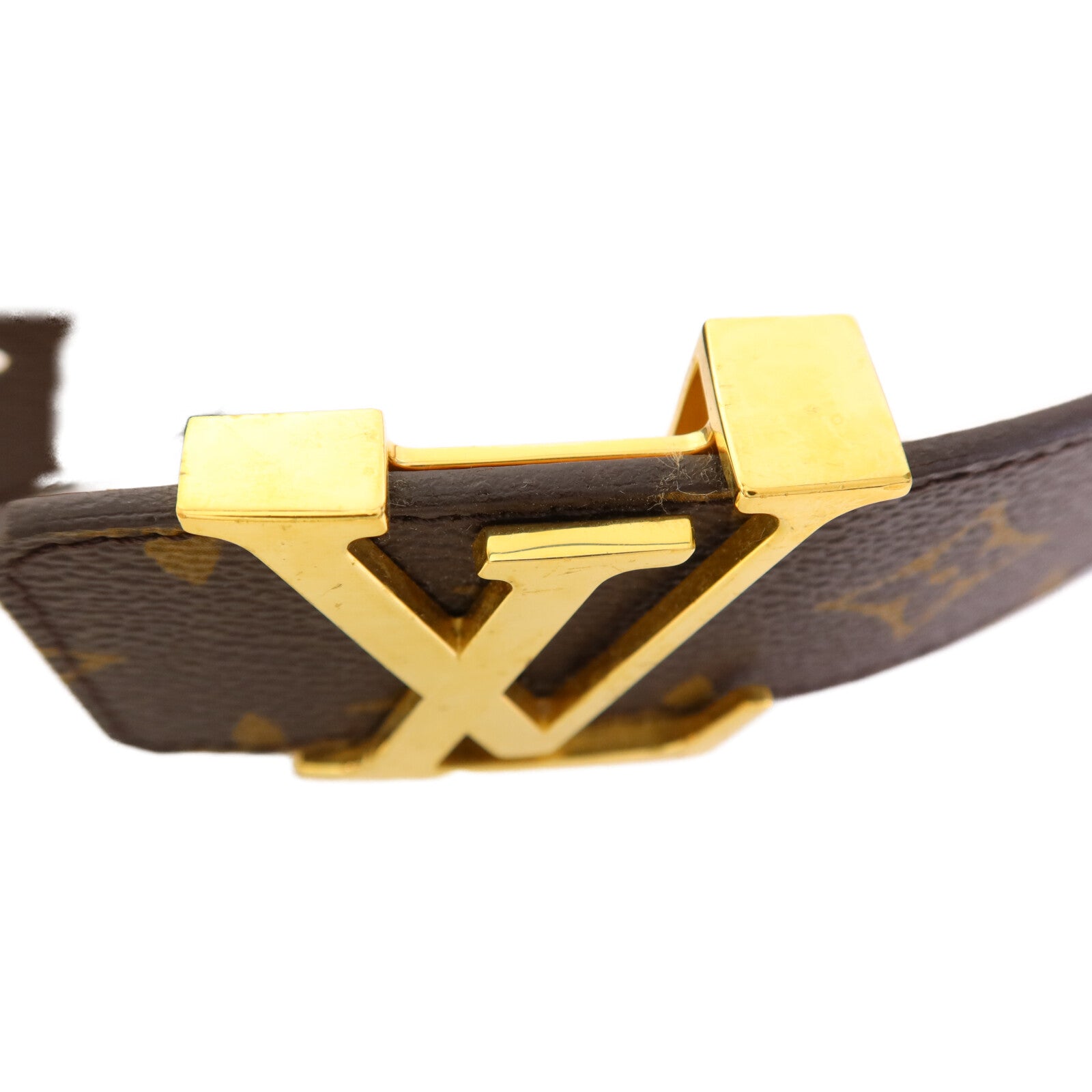 LOUIS VUITTON Monogram Belt金扣皮帶
