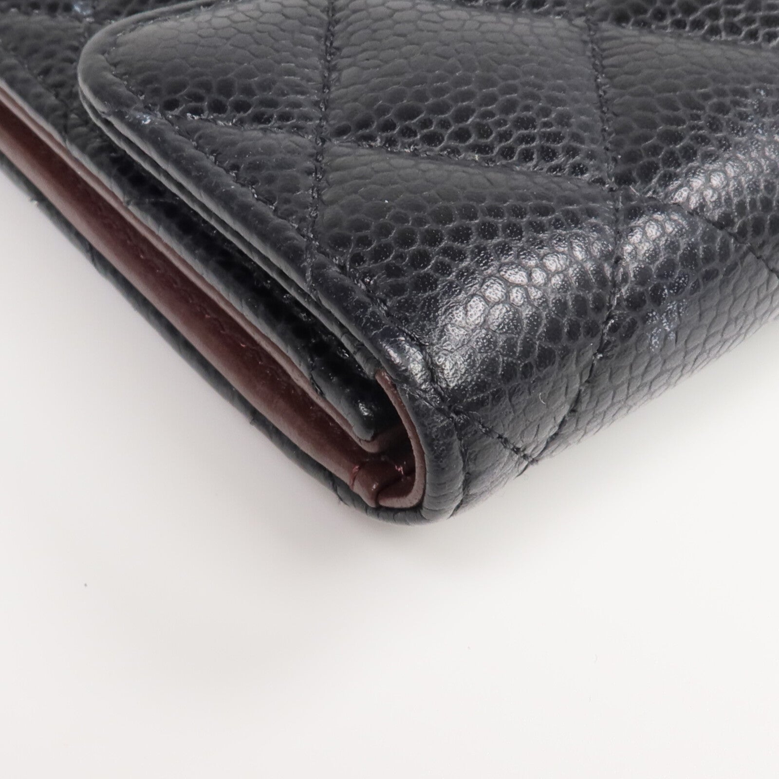 CHANEL 牛皮皮革Wallet金扣錢包