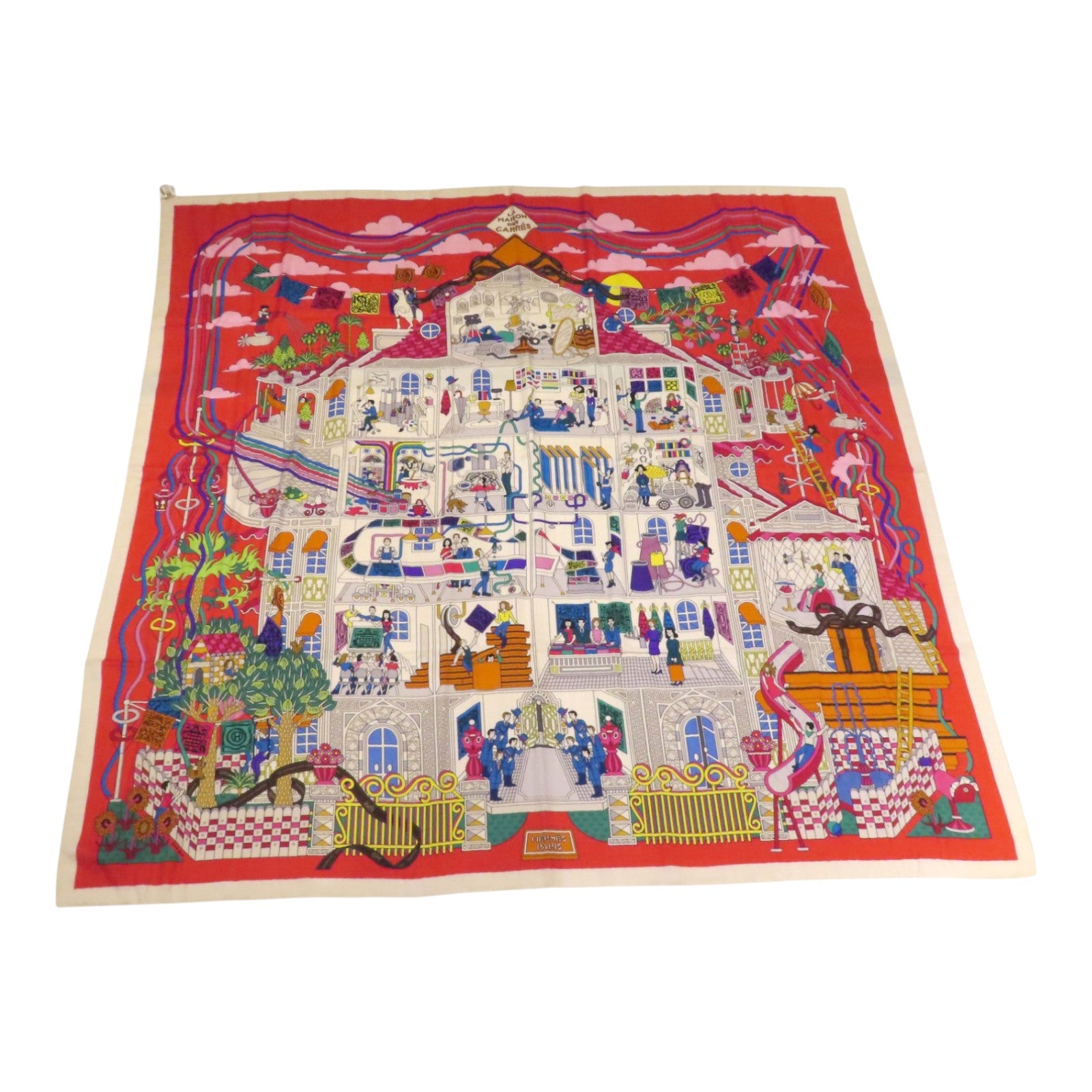 HERMES 羊絨/絲質Scarf絲巾