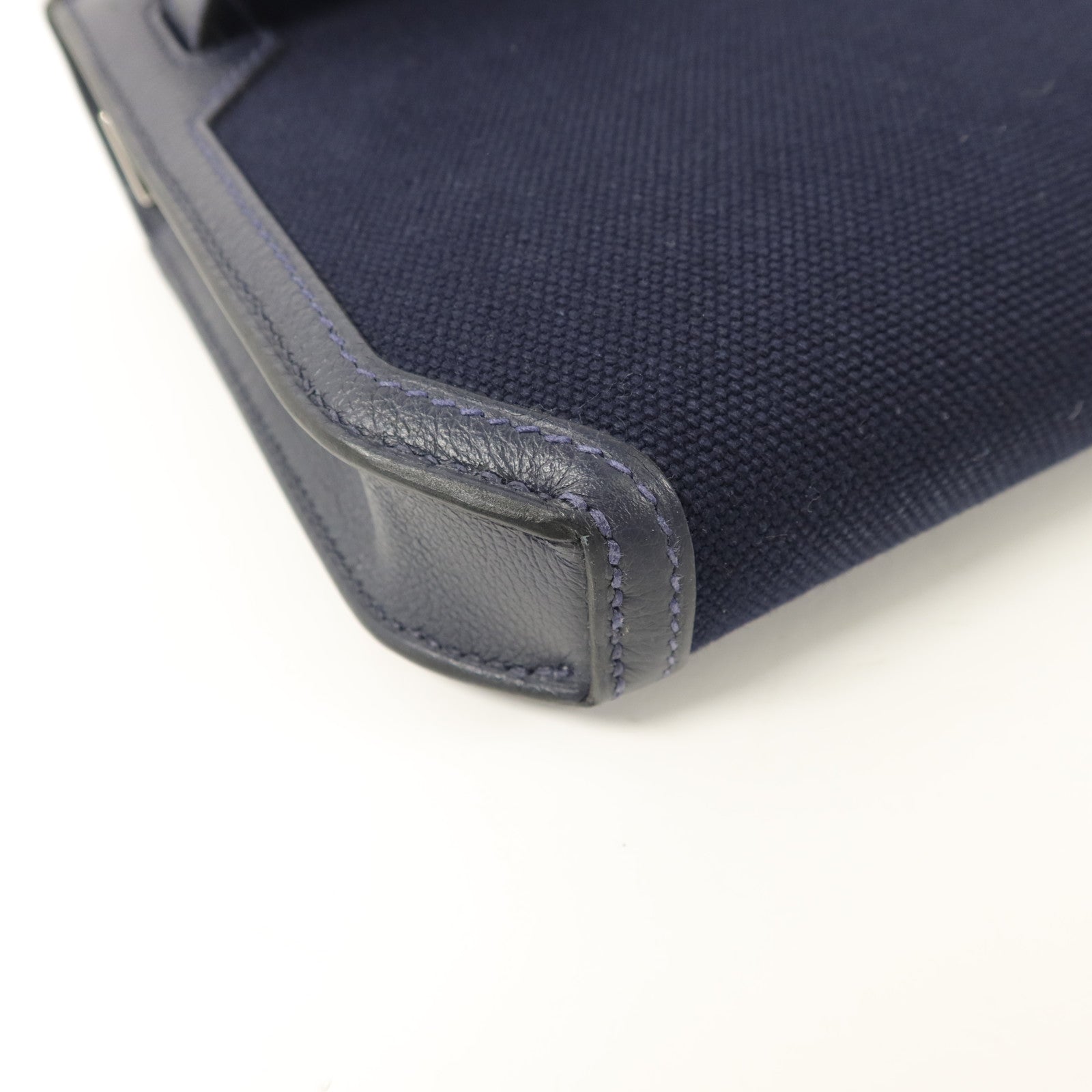 HERMES Woolycot/Togo皮革Kelly Depeches 25手拿包Navy
