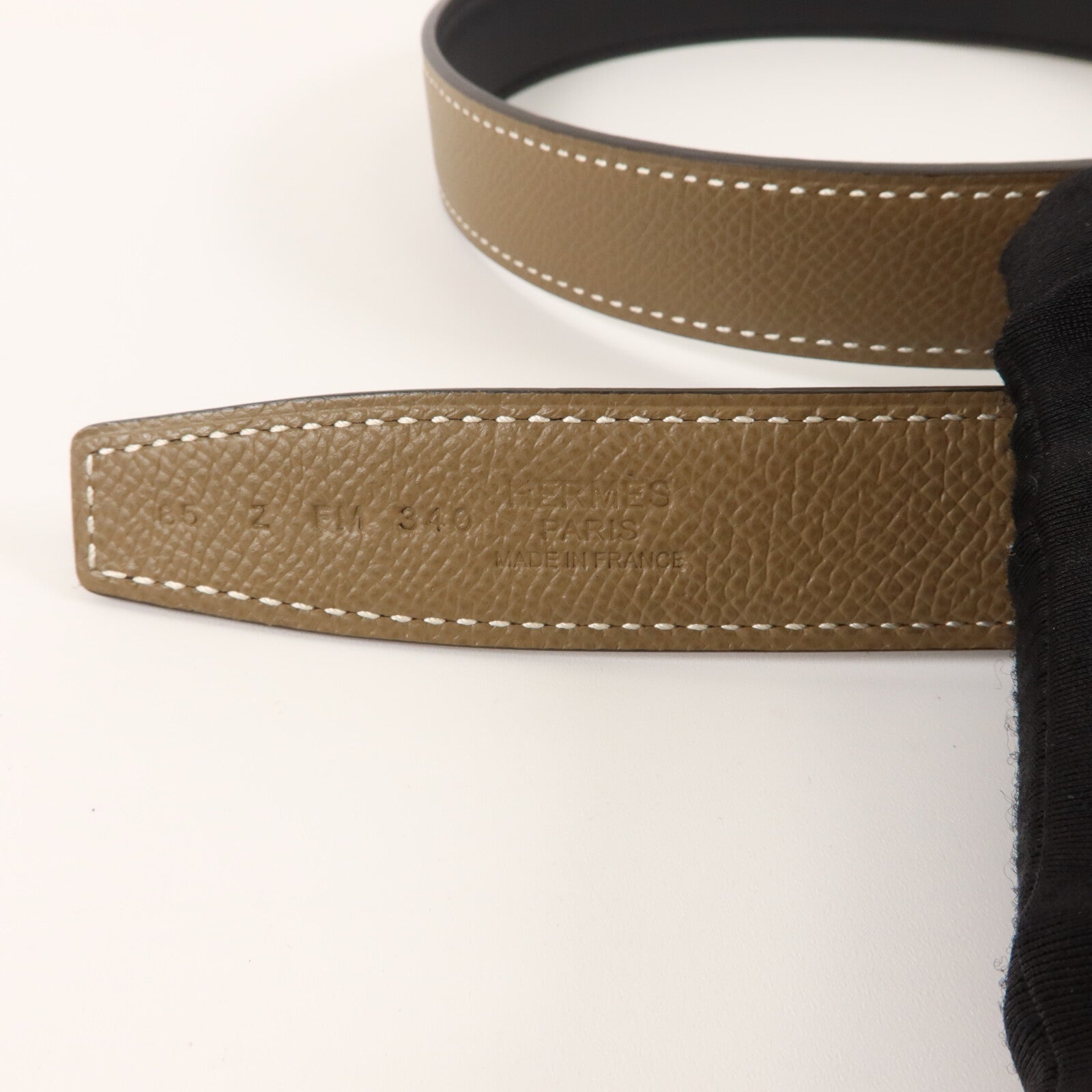 HERMES Epsom皮革Belt 85cm皮帶Etoupe