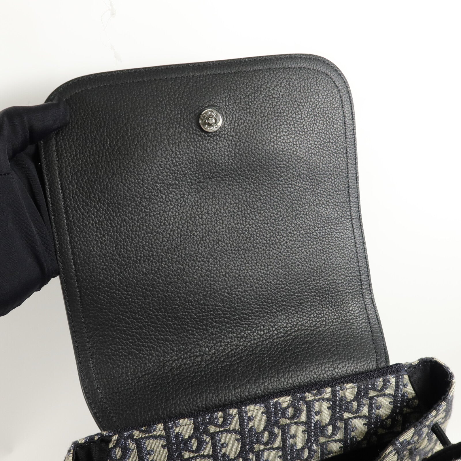 Dior 帆布/牛皮皮革Saddle Backpack背包