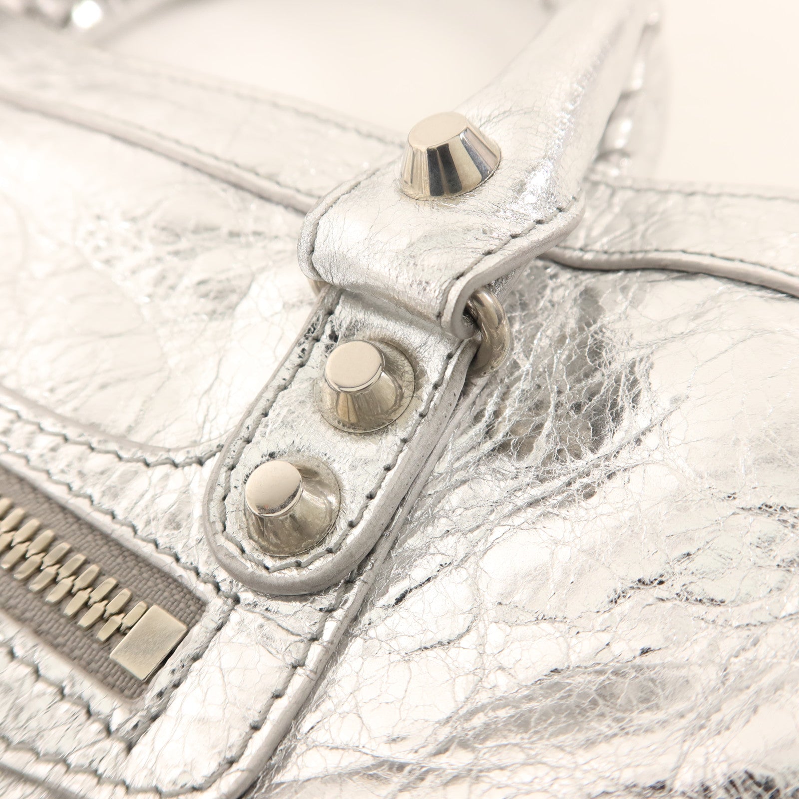 BALENCIAGA 牛皮皮革Le City Bag Small銀扣手挽肩背兩用袋