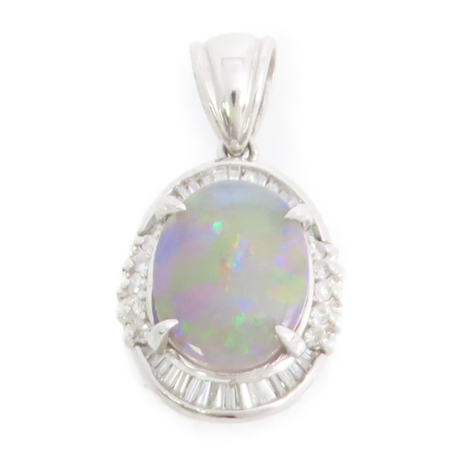 JEWELRY PT900鉑金/蛋白石Opal Pendant Top吊墜頭扣