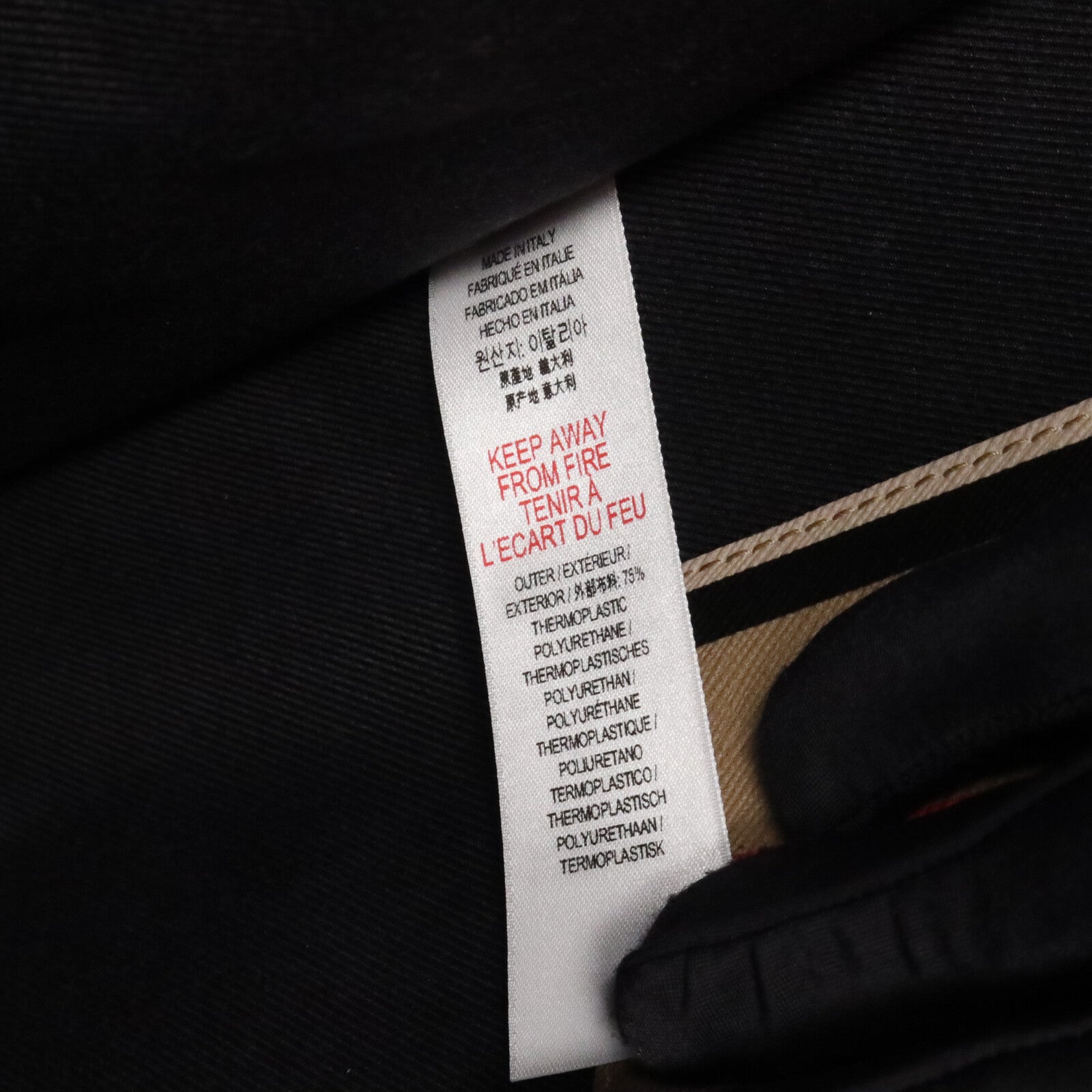 BURBERRY 塗層帆布Icon Stripe手挽袋