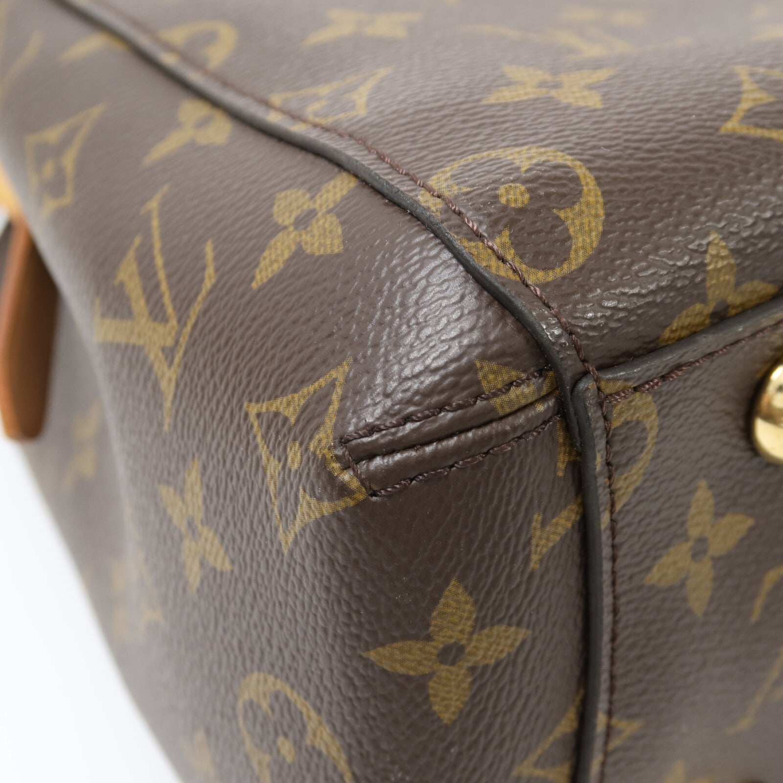 LOUIS VUITTON Monogram Montaigne BB金扣手挽肩背兩用袋棕色