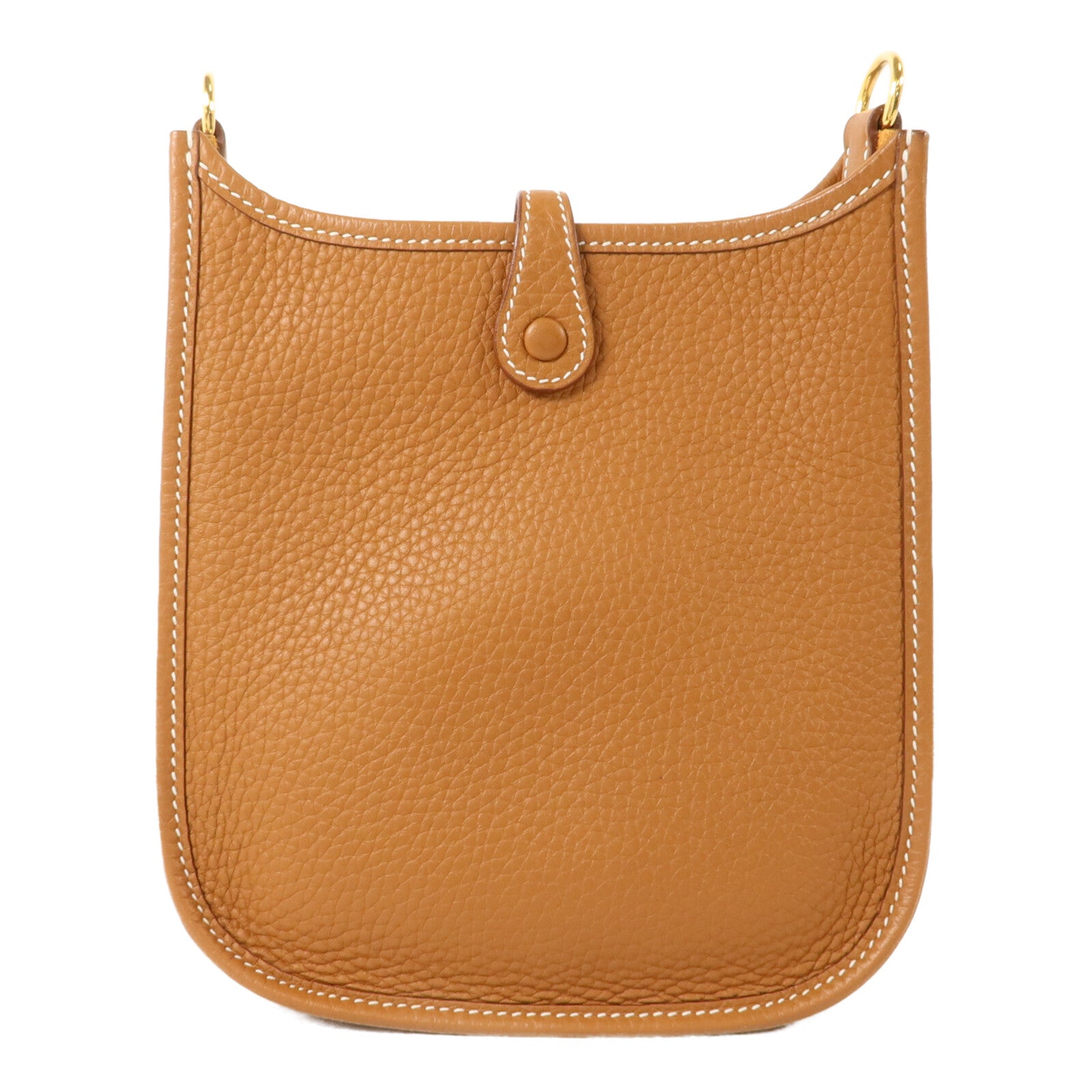 HERMES Clemence皮革Evelyne TPM肩背袋Gold