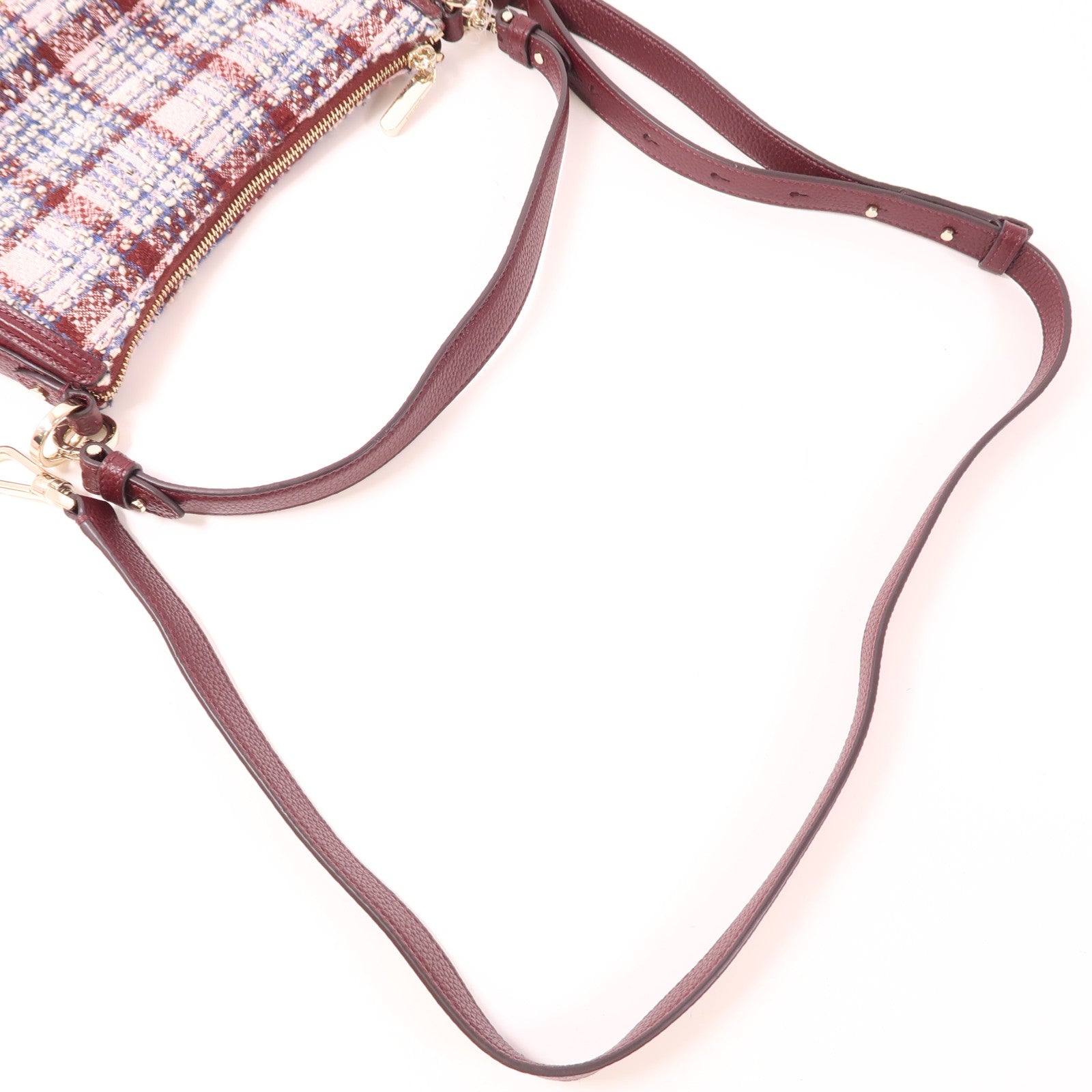 Kate Spade 【激減優惠】粗花呢Hudson Tweed Medium Convertible金扣手挽肩背兩用袋