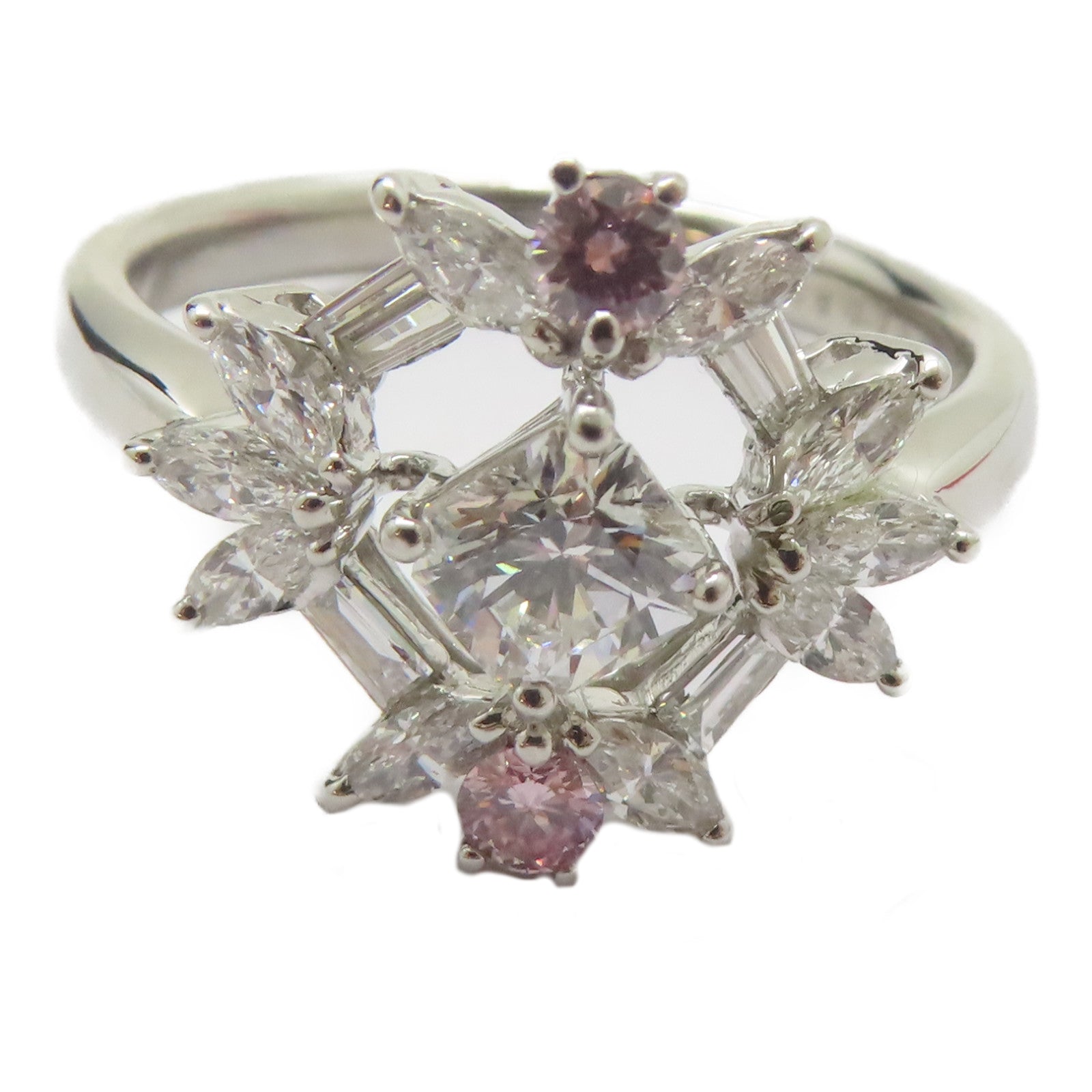 JEWELRY PT900鉑金Diamond Ring 0.55ct鑽石/0.78ct鑚石戒指US#9.5