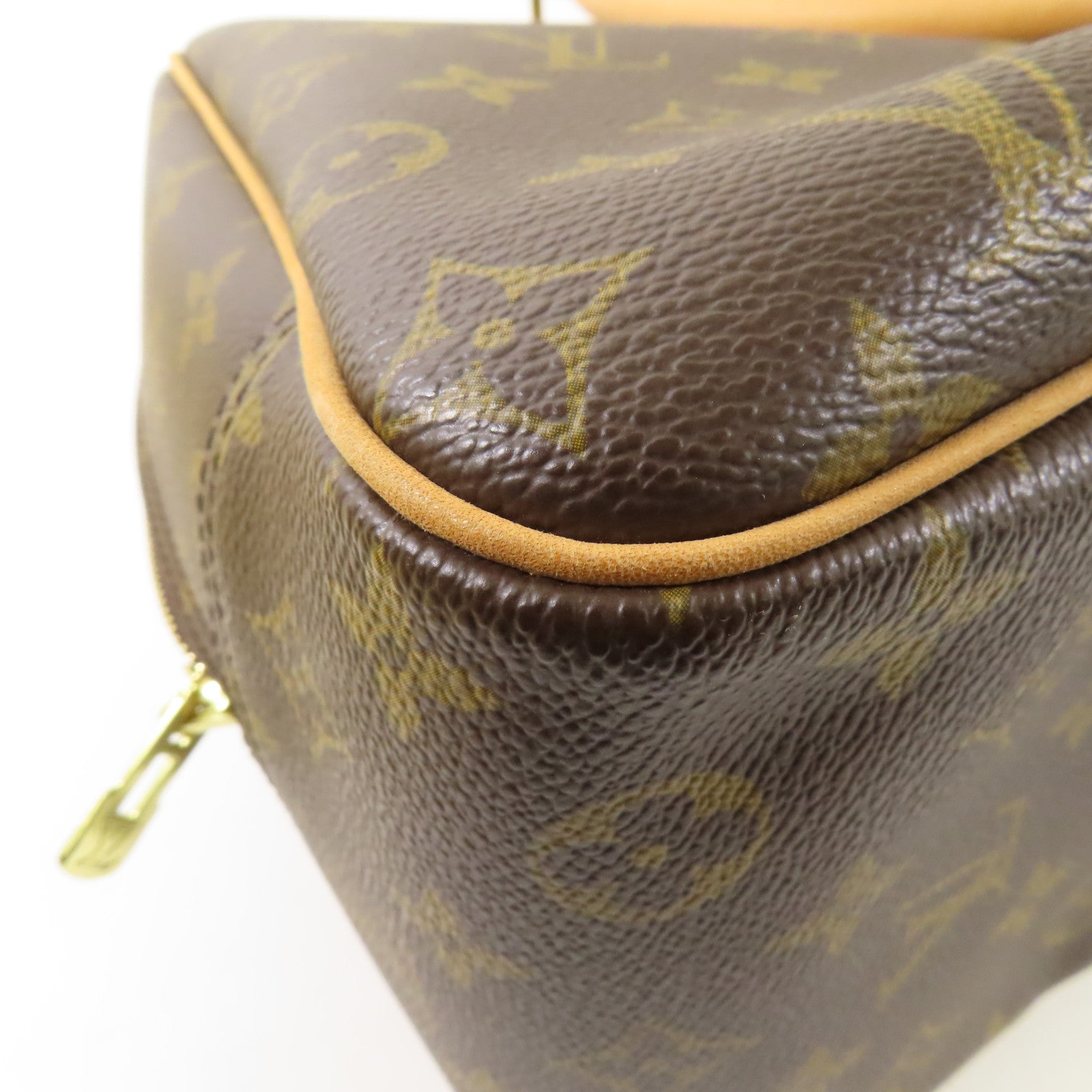 LOUIS VUITTON【激減優惠】 Monogram Deauville金扣手挽袋棕色