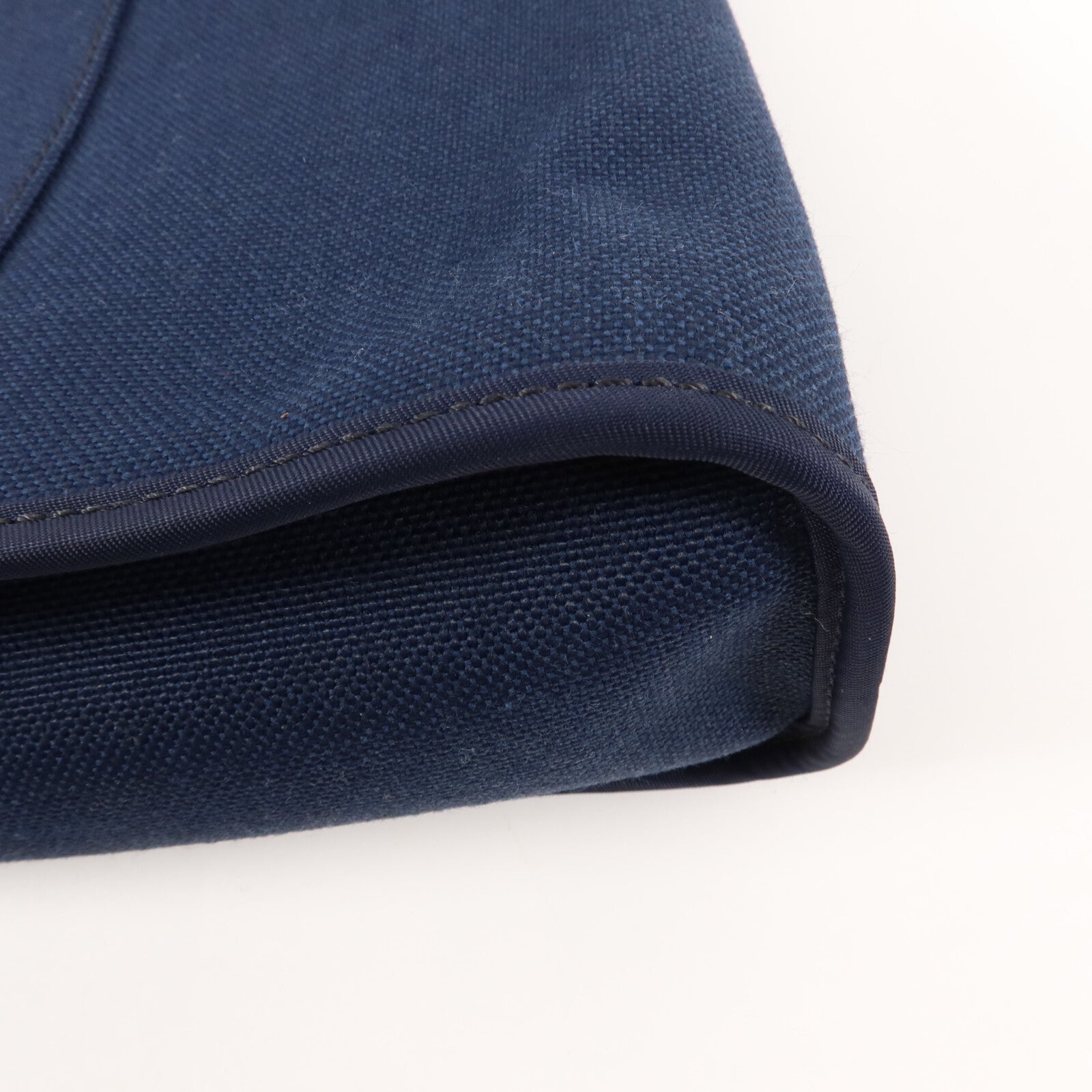 HERMES 帆布Cabag PM手挽肩背兩用袋Bleu Indigo