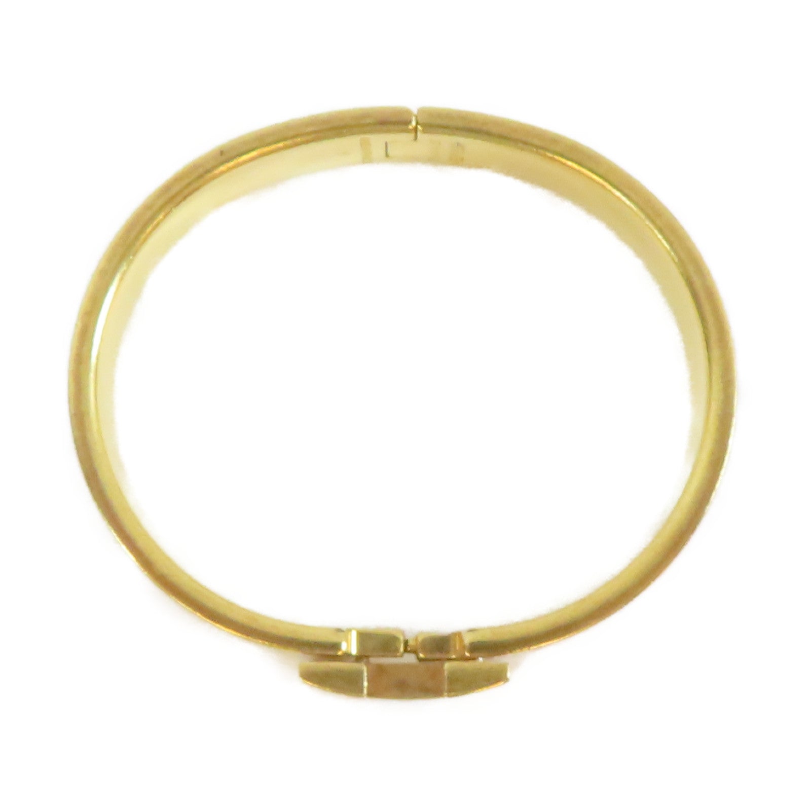 HERMES 金屬Clic H手鐲櫻花粉色/金色#16cm