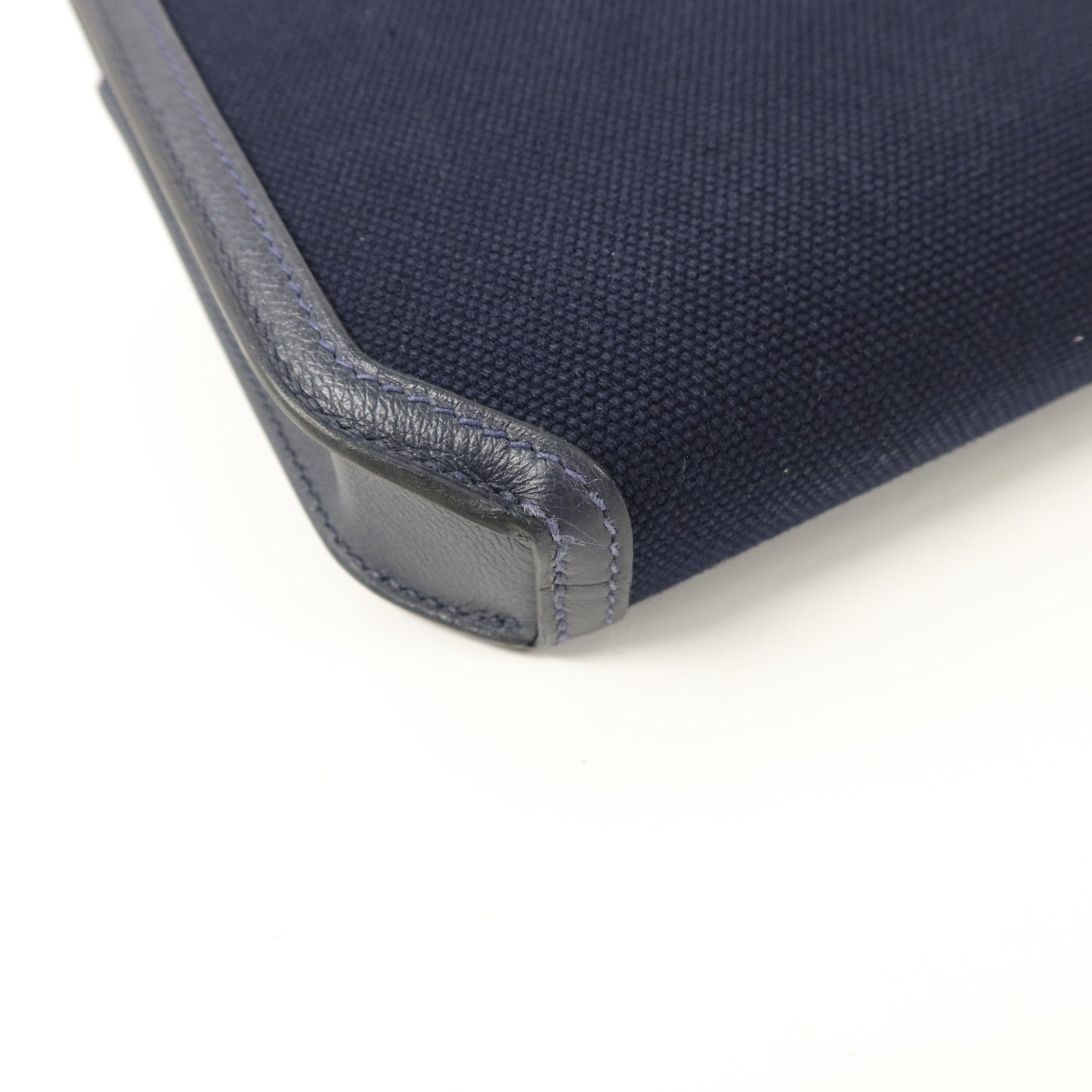 HERMES Woolycot/Togo皮革Kelly Depeches 25手拿包Navy