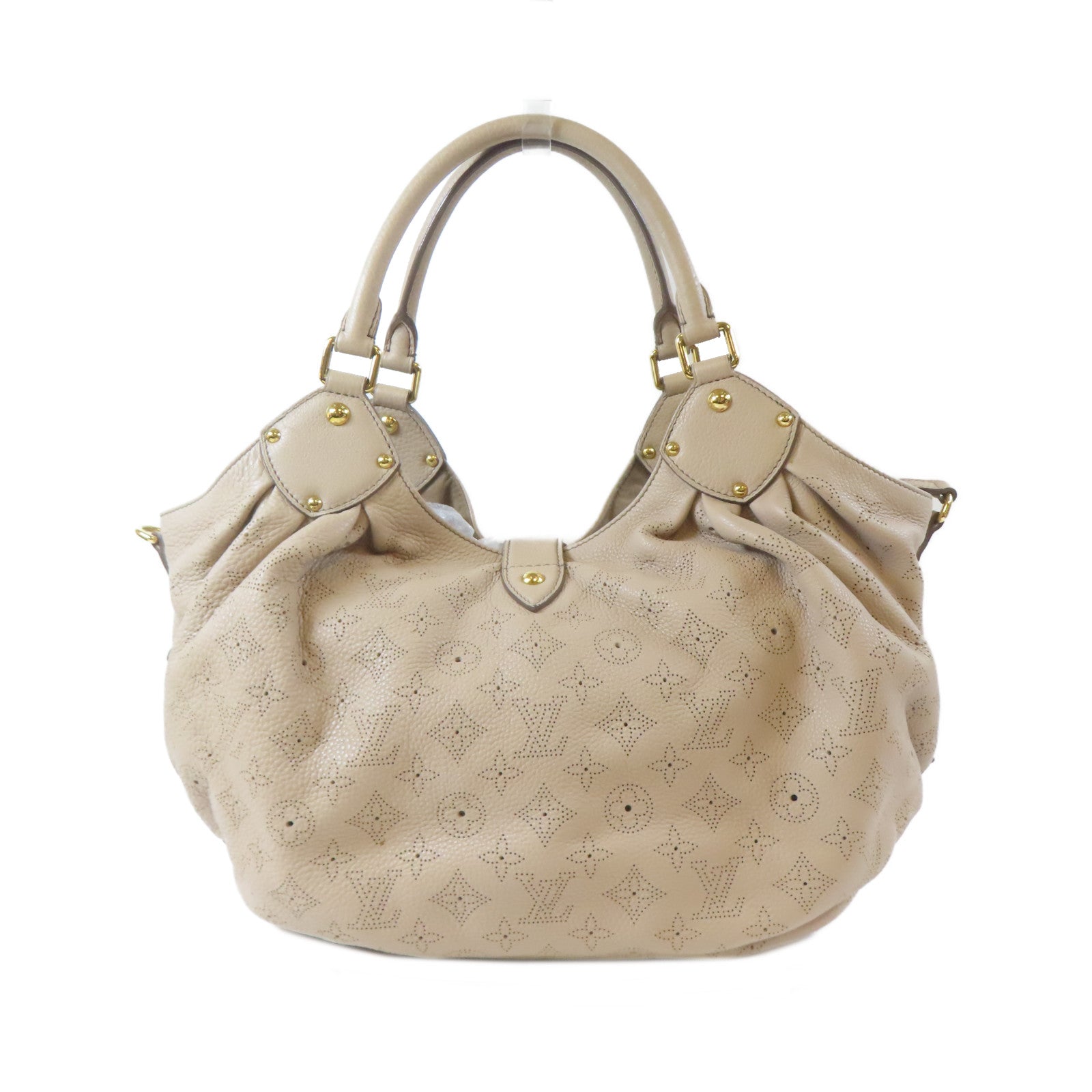 LOUIS VUITTON Mahina Mahina Neo L金扣肩背袋淺啡色