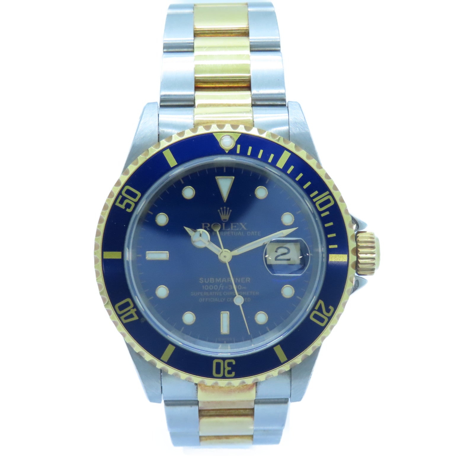 ROLEX Submarinar Date 18K黃金/不鏽鋼手錶自動機芯藍色