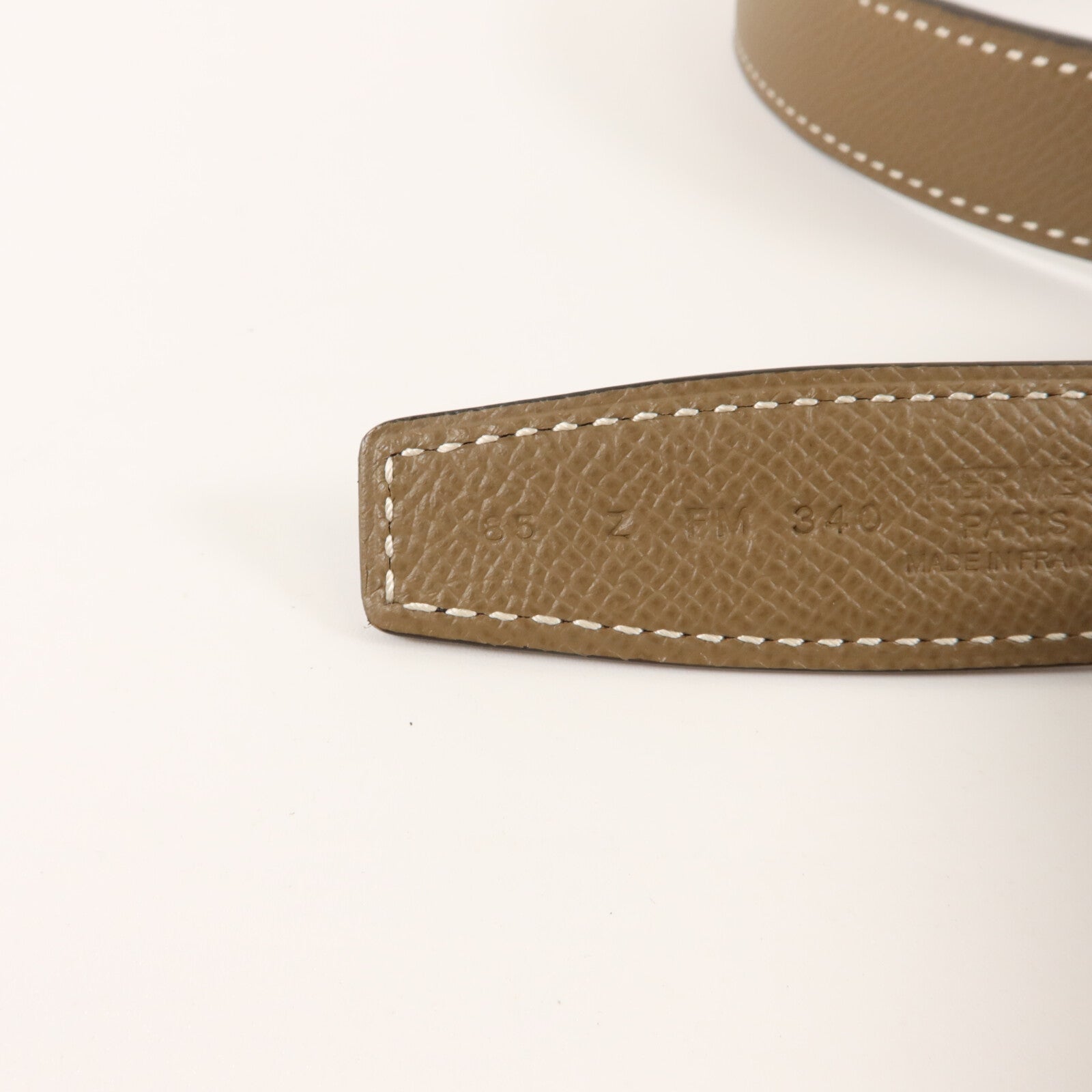 HERMES Epsom皮革Belt 85cm皮帶Etoupe