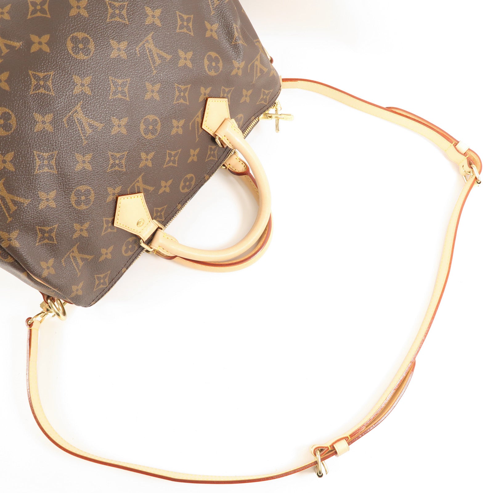 LOUIS VUITTON Monogram Speedy Bandouliere 30金扣手挽肩背兩用袋