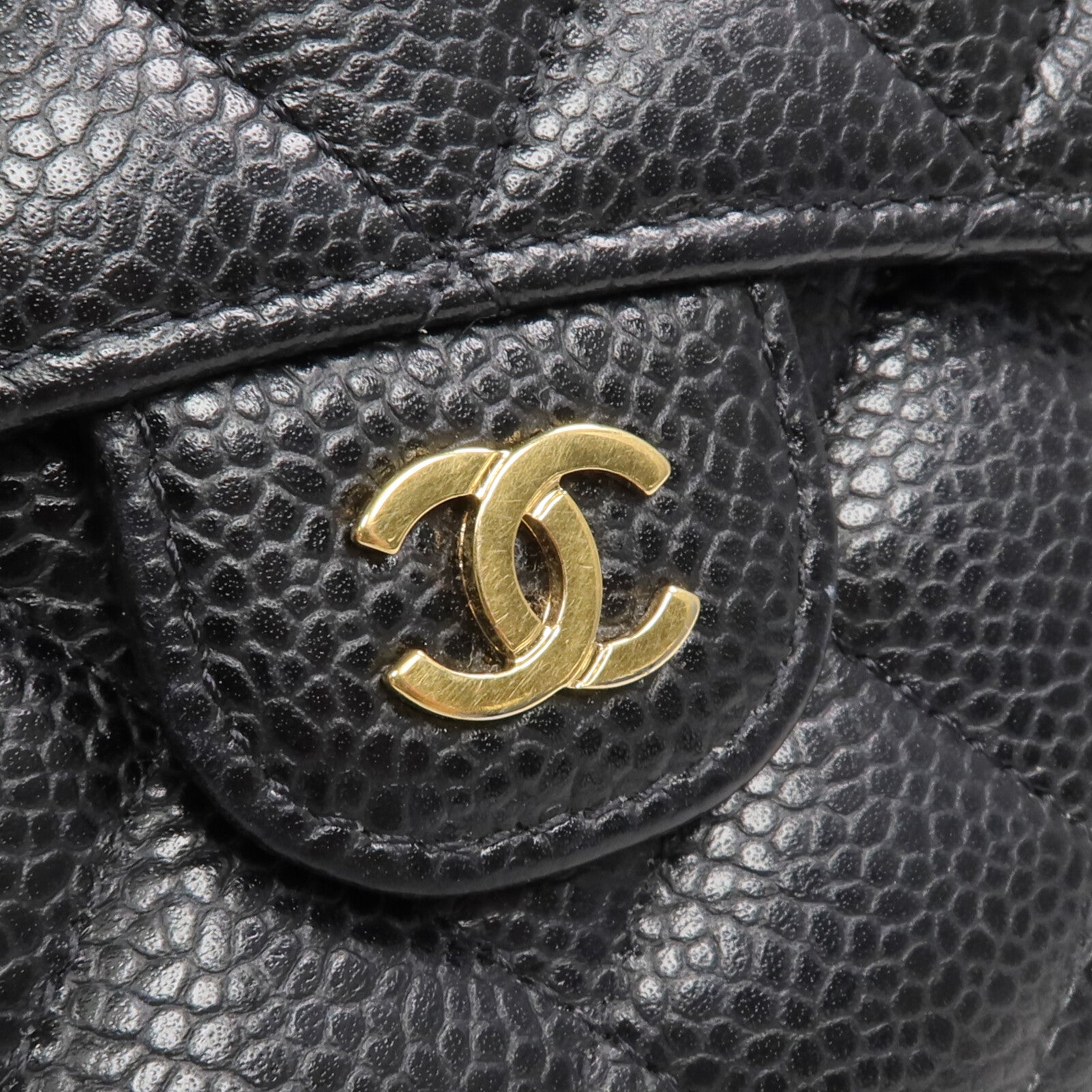 CHANEL 牛皮皮革Wallet金扣錢包