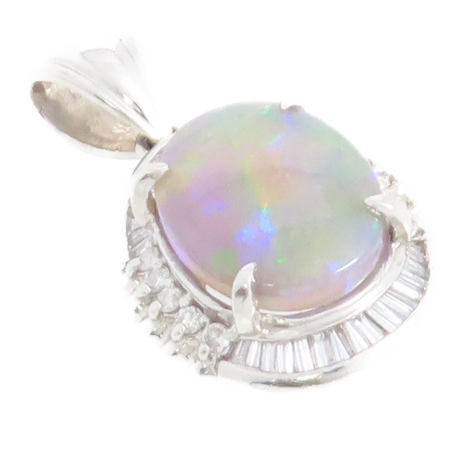JEWELRY PT900鉑金/蛋白石Opal Pendant Top吊墜頭扣
