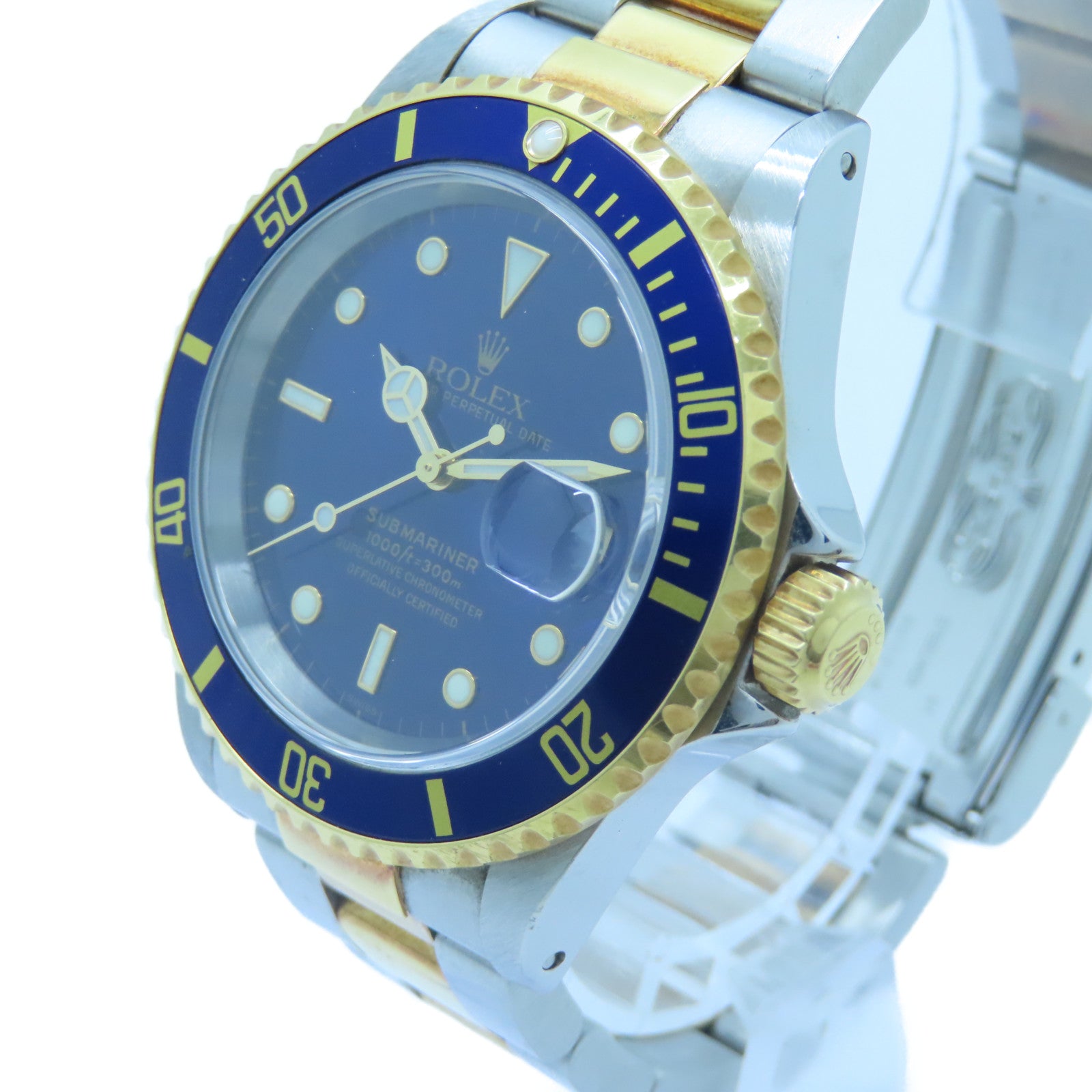 ROLEX Submarinar Date 18K黃金/不鏽鋼手錶自動機芯藍色