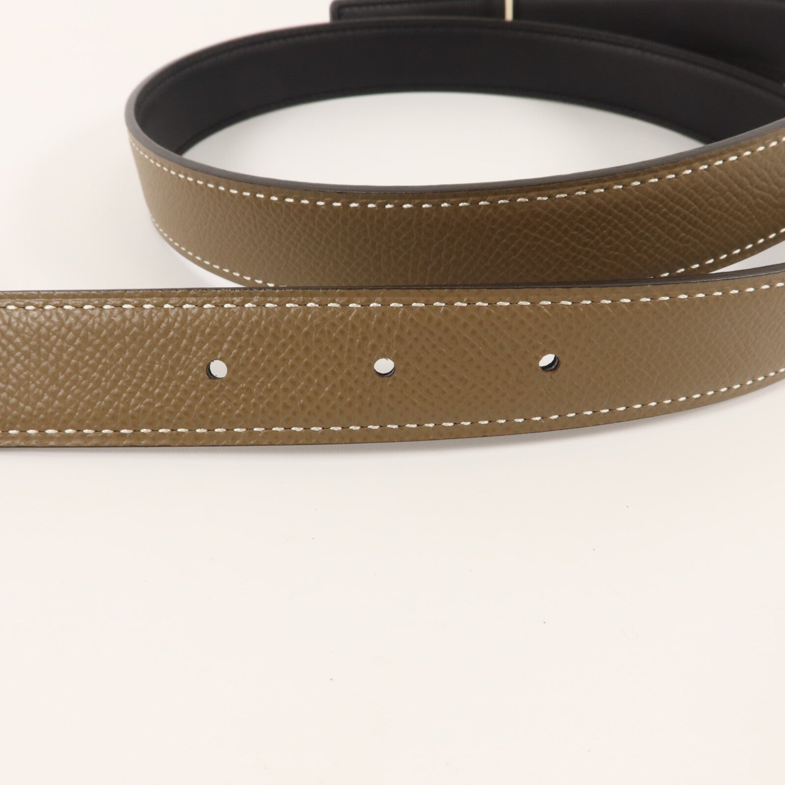HERMES Epsom皮革Belt 85cm皮帶Etoupe