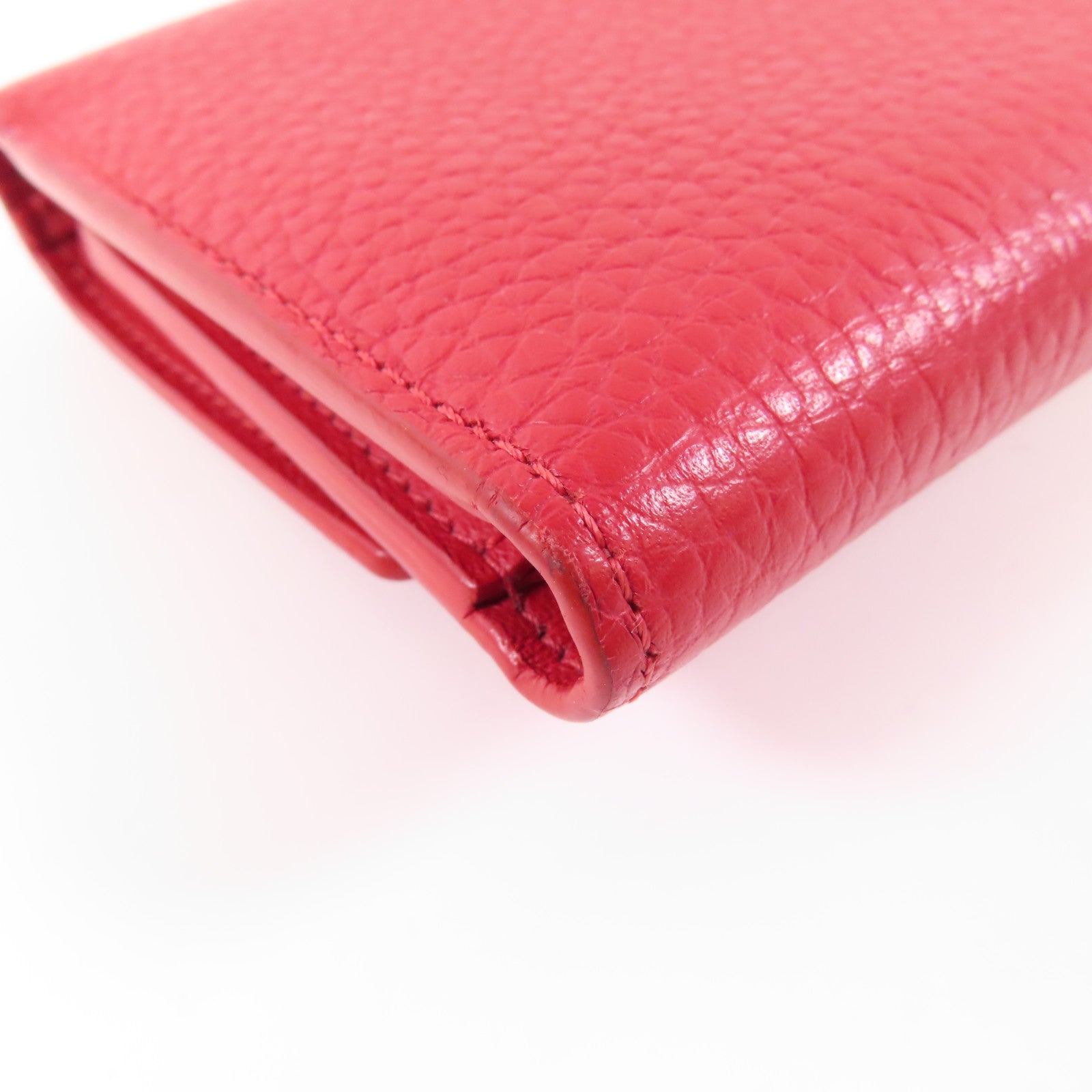 LOUIS VUITTON 牛皮皮革Capucines金扣錢包