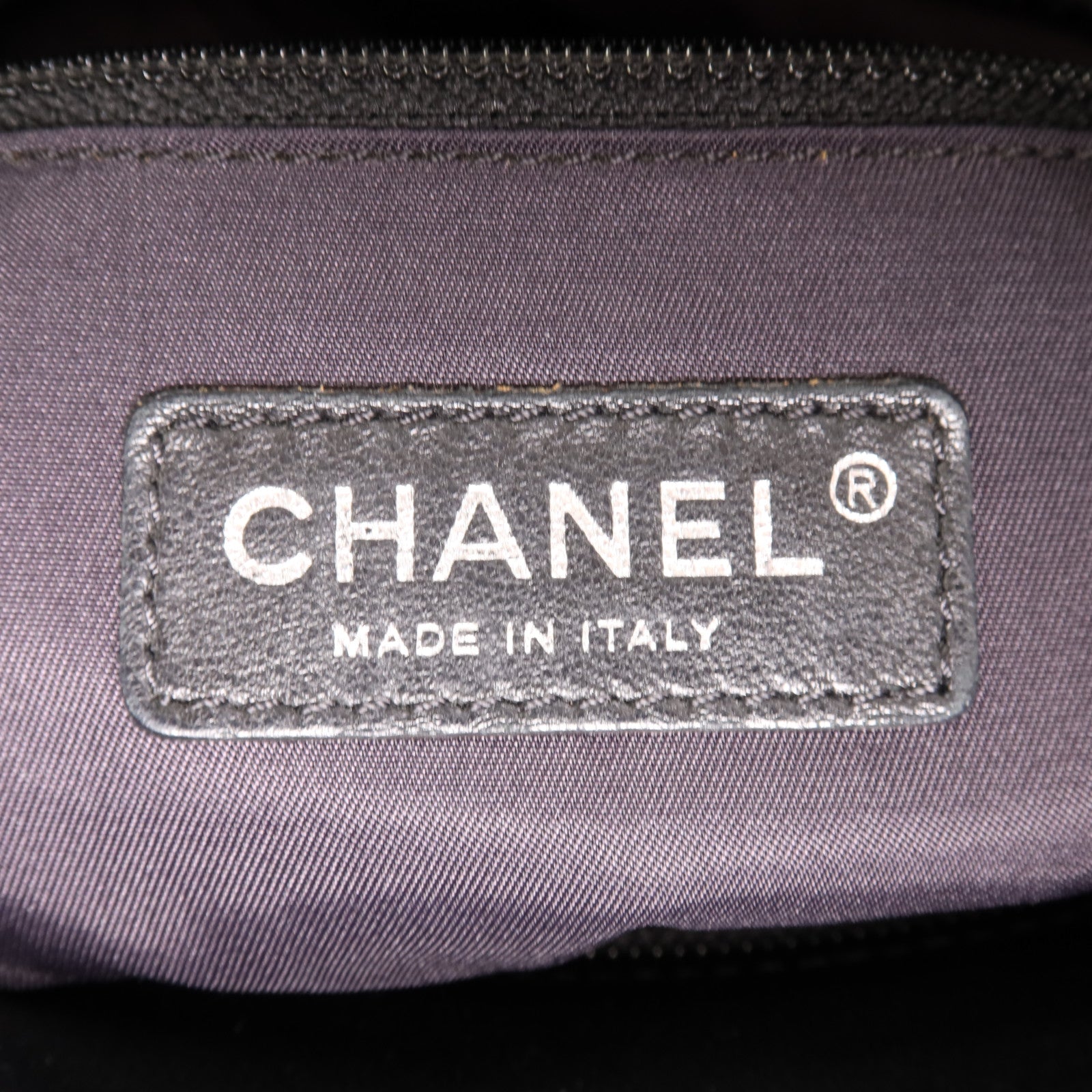 CHANEL 牛皮皮革Tote Bag銀扣手挽袋