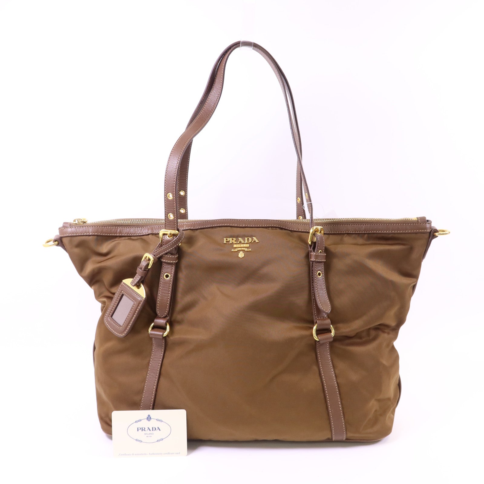 PRADA 尼龍Tote Bag金扣手挽袋